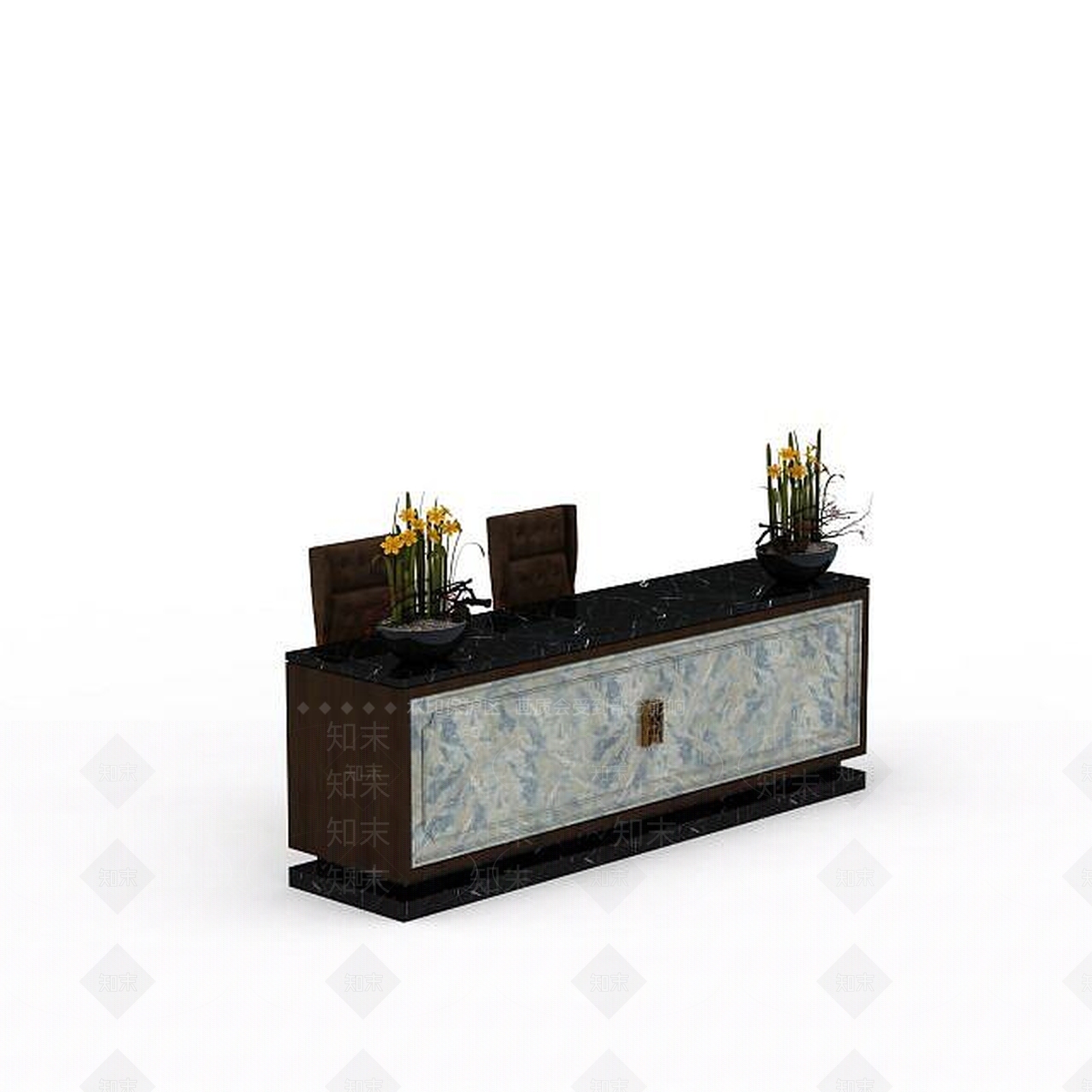 现代前台接待台3D模型下载【ID:1198080532】