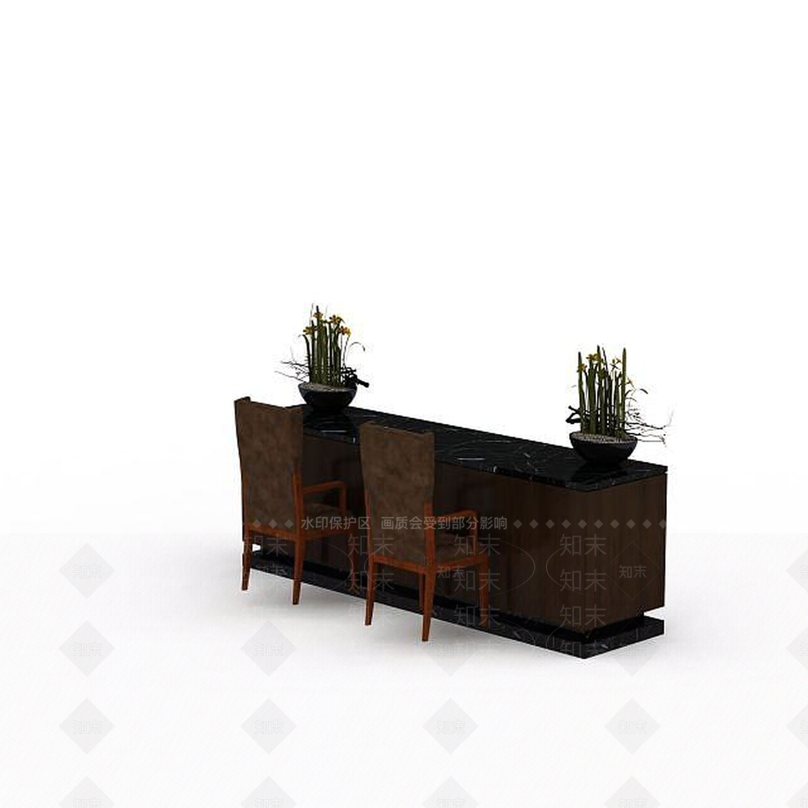 现代前台接待台3D模型下载【ID:1198080532】