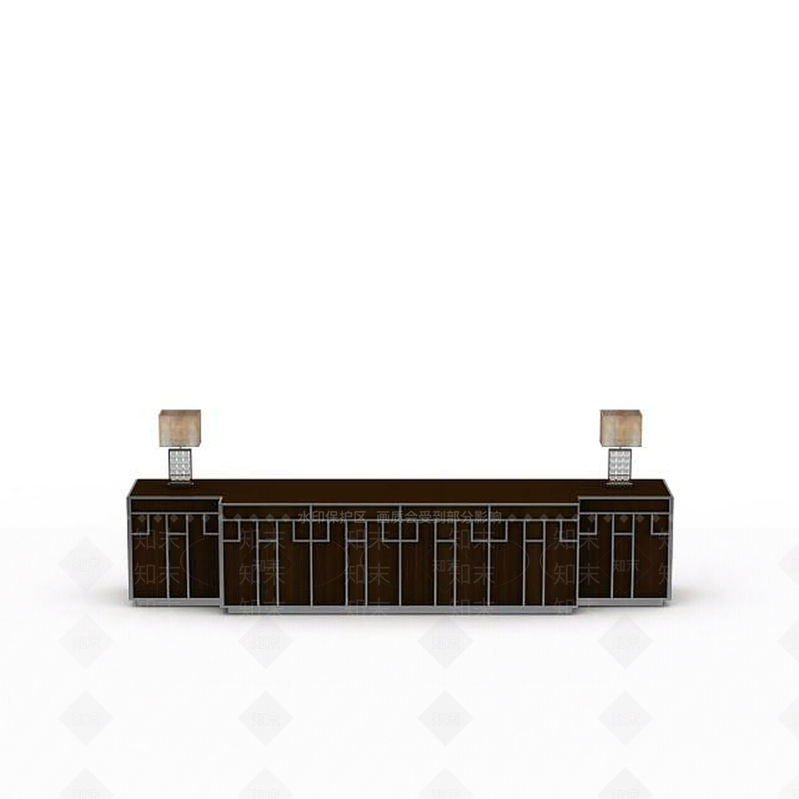 现代酒店接待台3D模型下载【ID:1198080536】