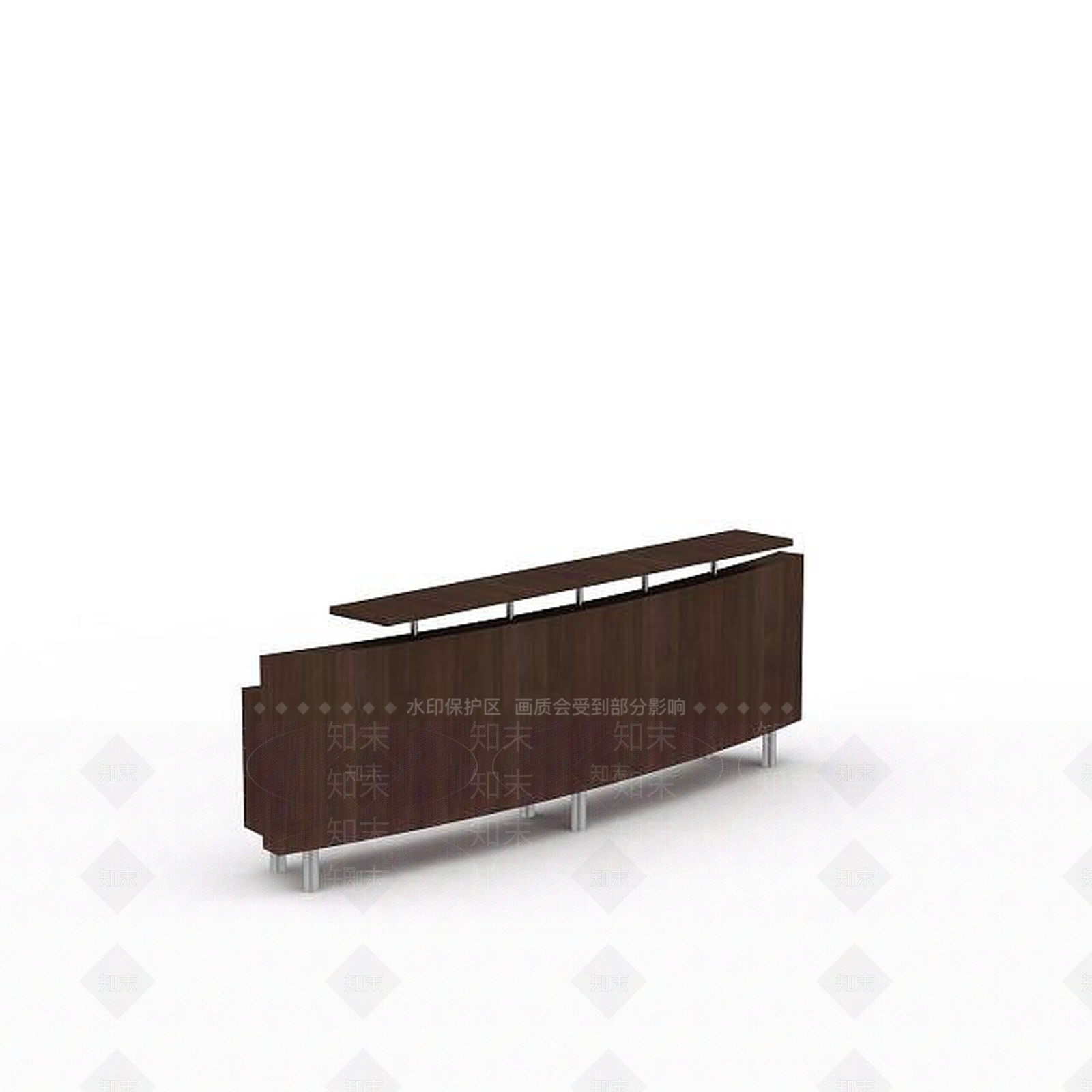 现代实木弧形接待台3D模型下载【ID:1198080646】
