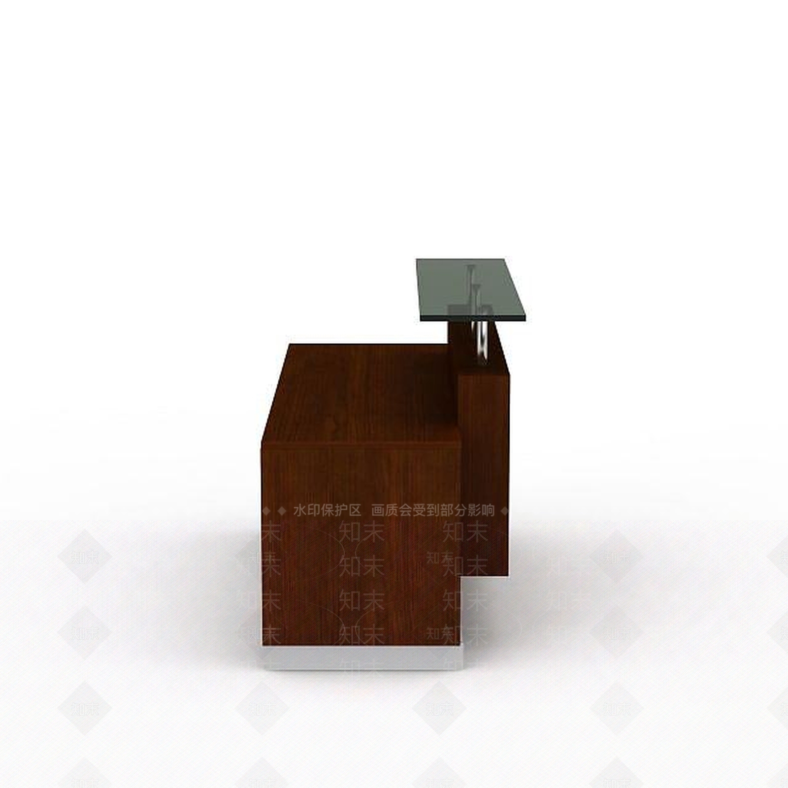 现代实木接待台3D模型下载【ID:1198080701】