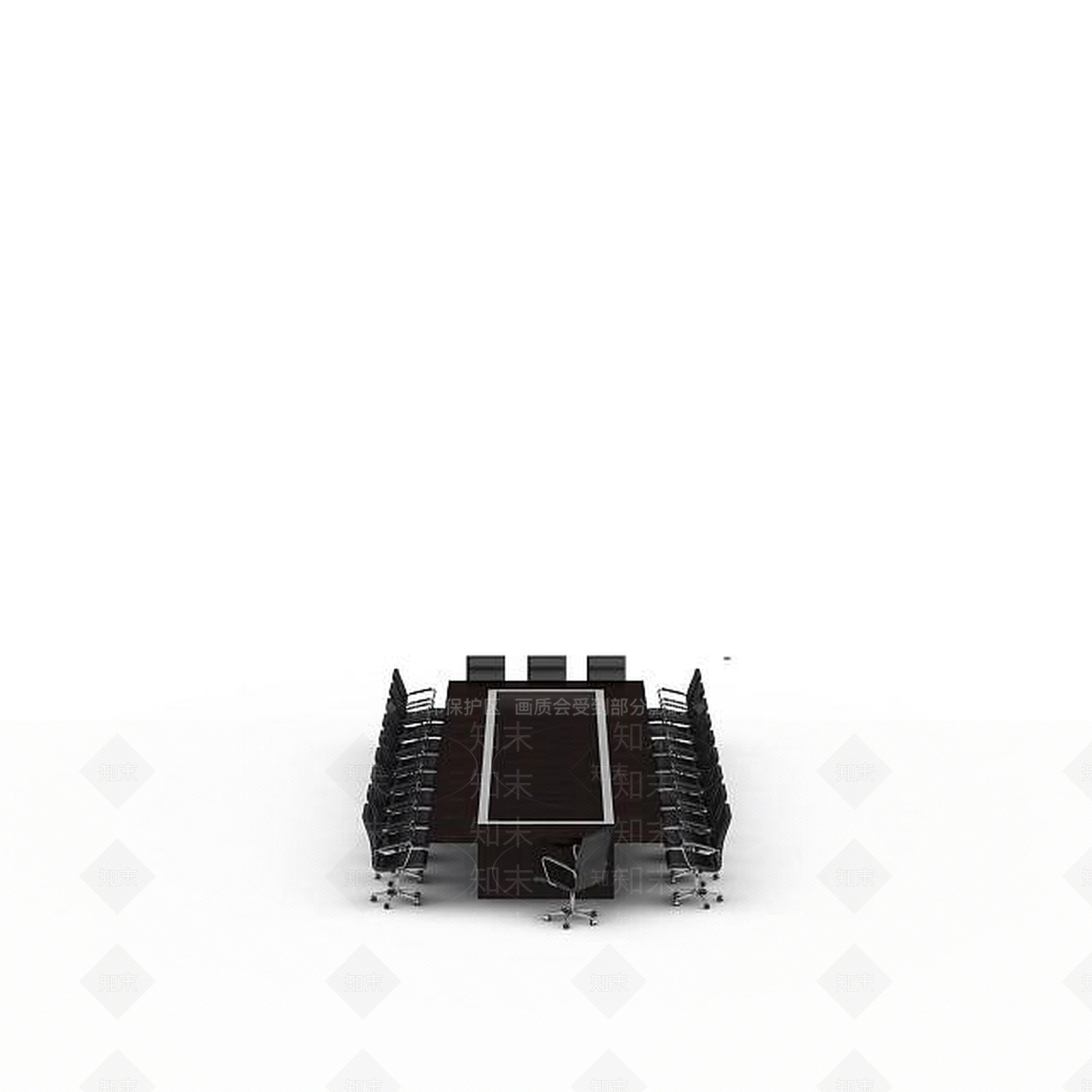 现代大型会议桌椅组合3D模型下载【ID:1198080799】