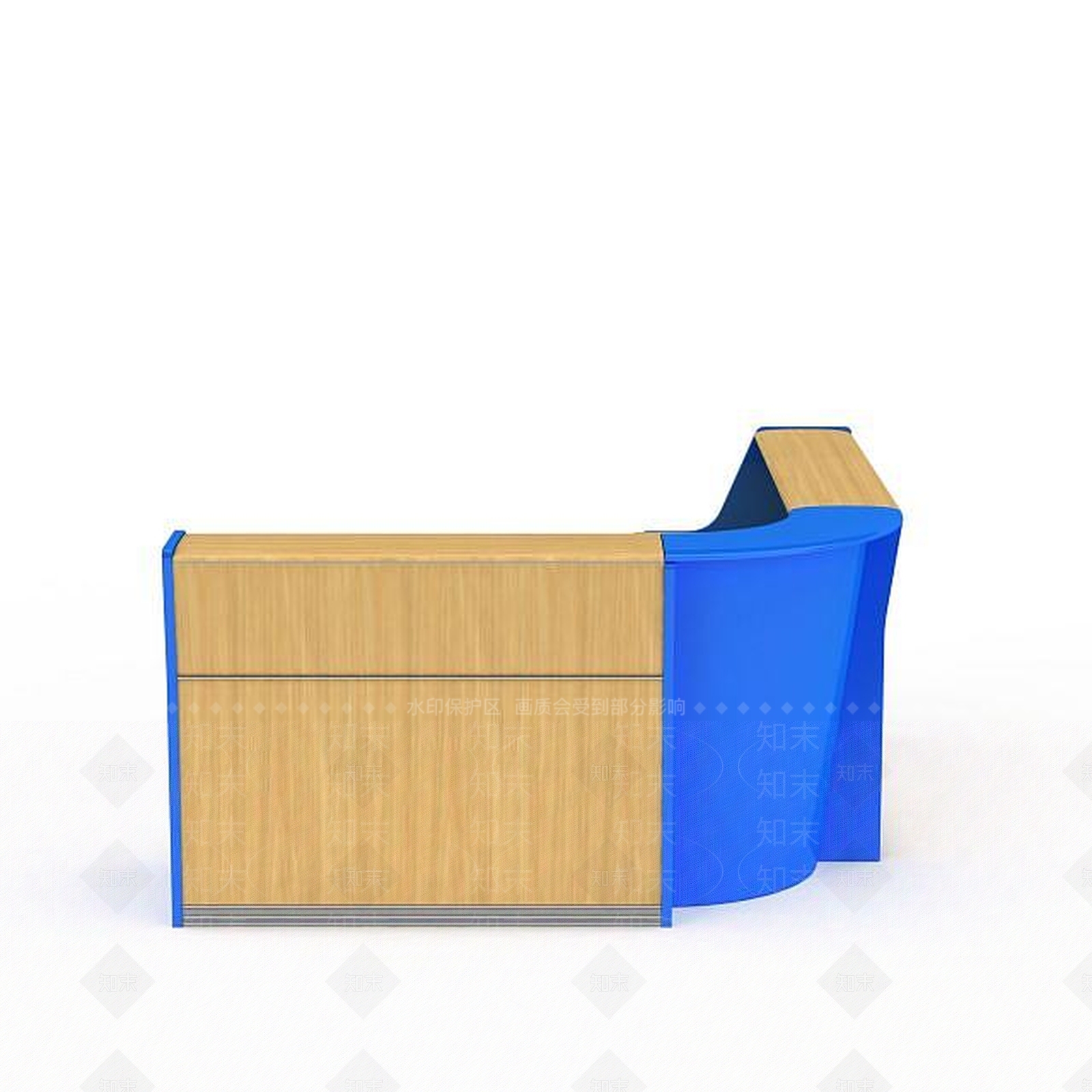 现代前台接待台3D模型下载【ID:1198080801】