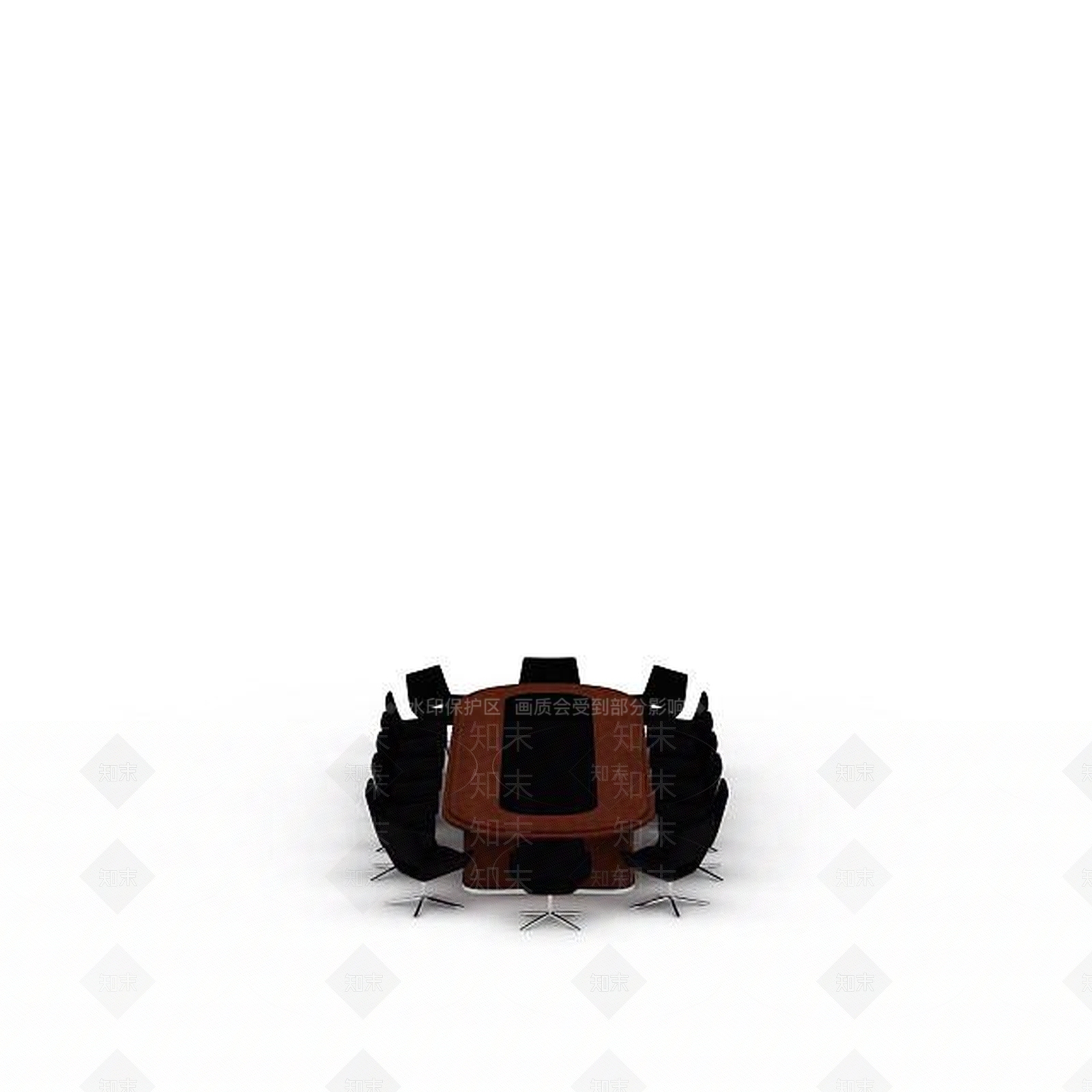 现代大型会议桌办公椅组合3D模型下载【ID:1198080984】