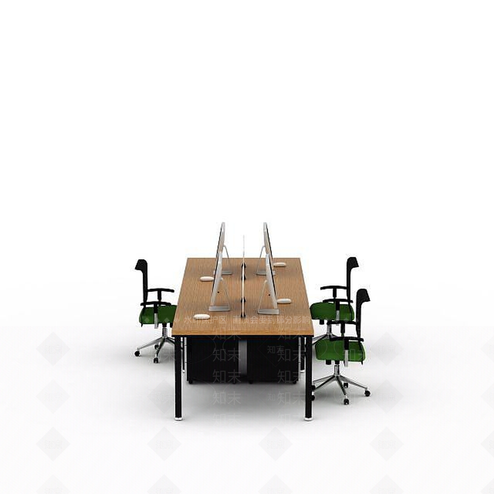现代普通办公桌3D模型下载【ID:1198081375】