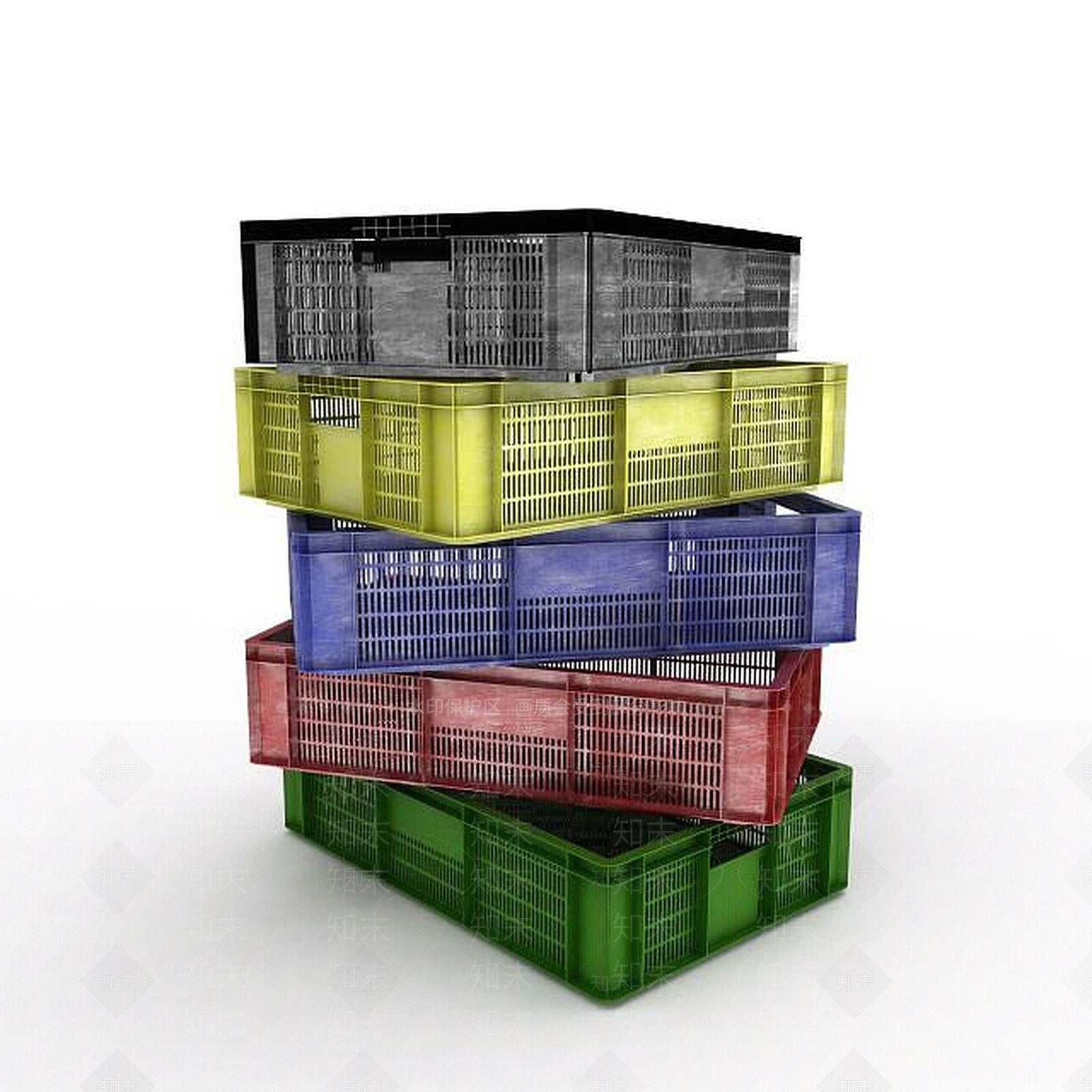 现代塑料箱子3D模型下载【ID:1198081647】