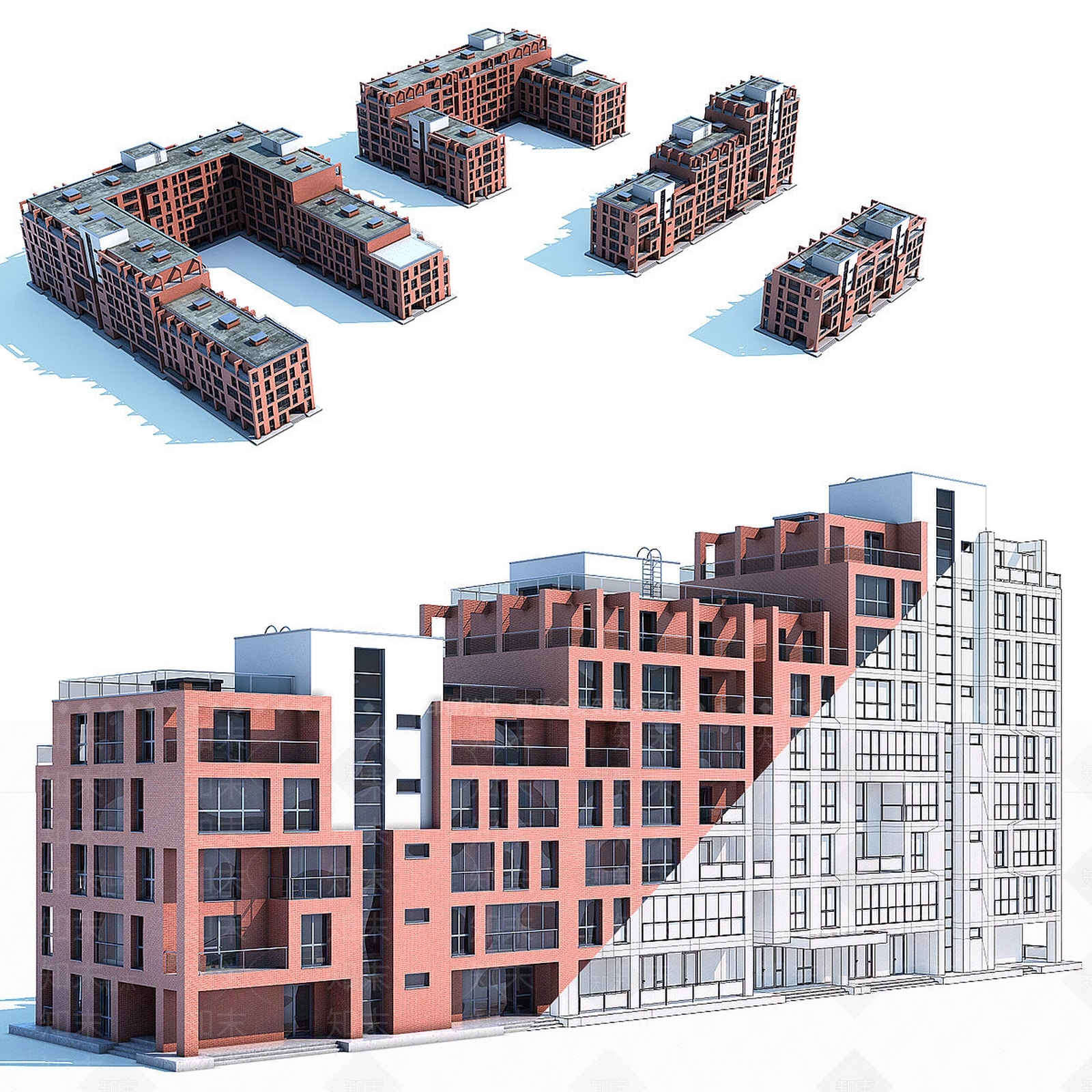现代建筑配楼3D模型下载【ID:1198081762】