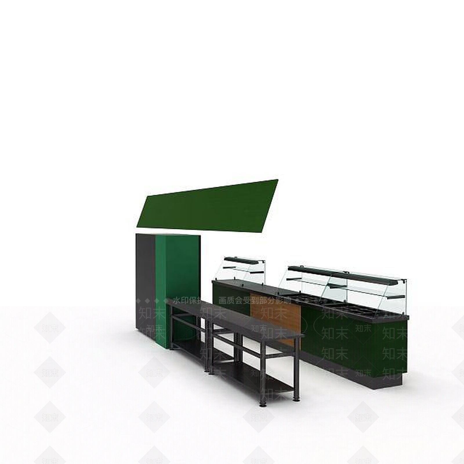 现代快餐店柜台3D模型下载【ID:1198081783】
