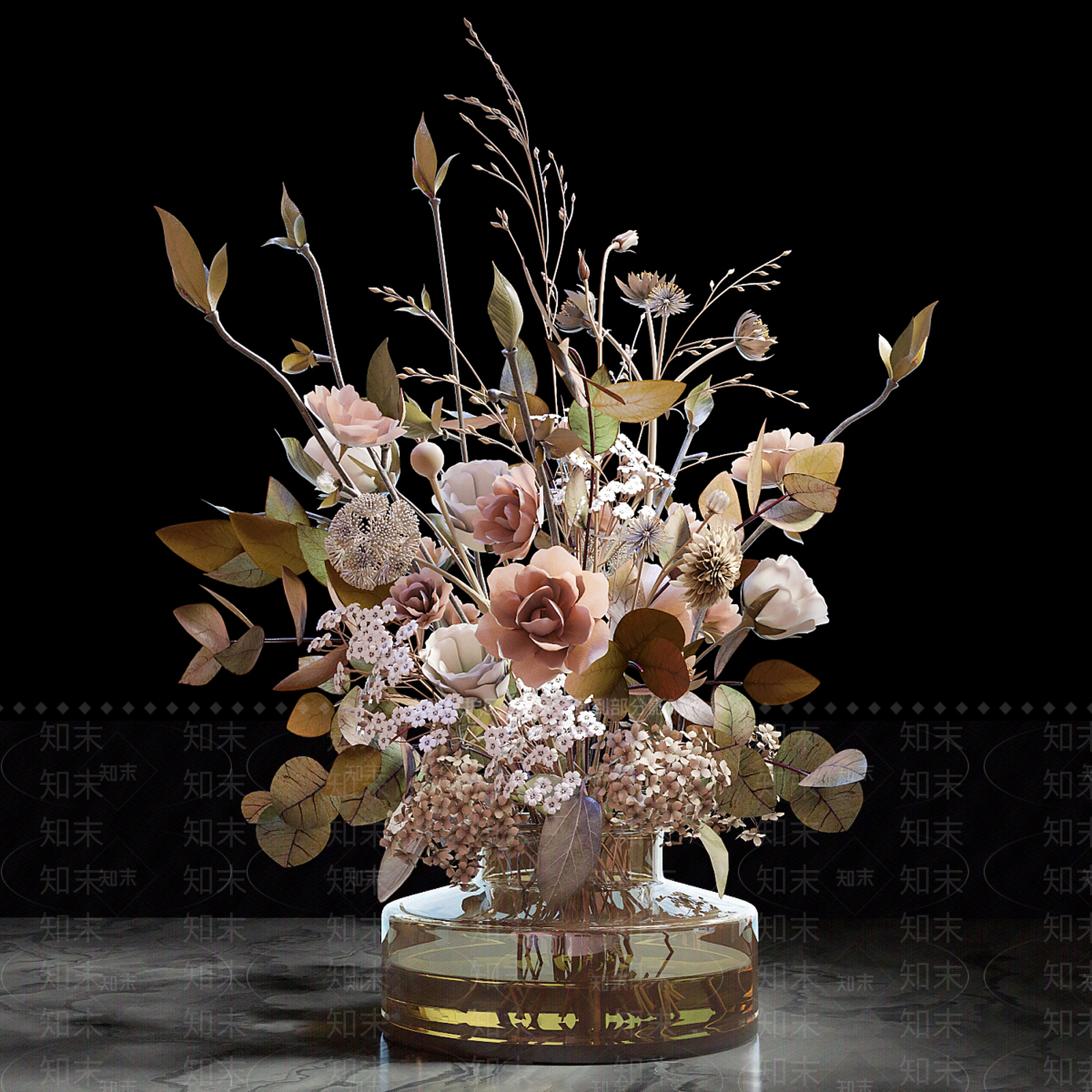 现代意式花艺3D模型下载【ID:1198081837】