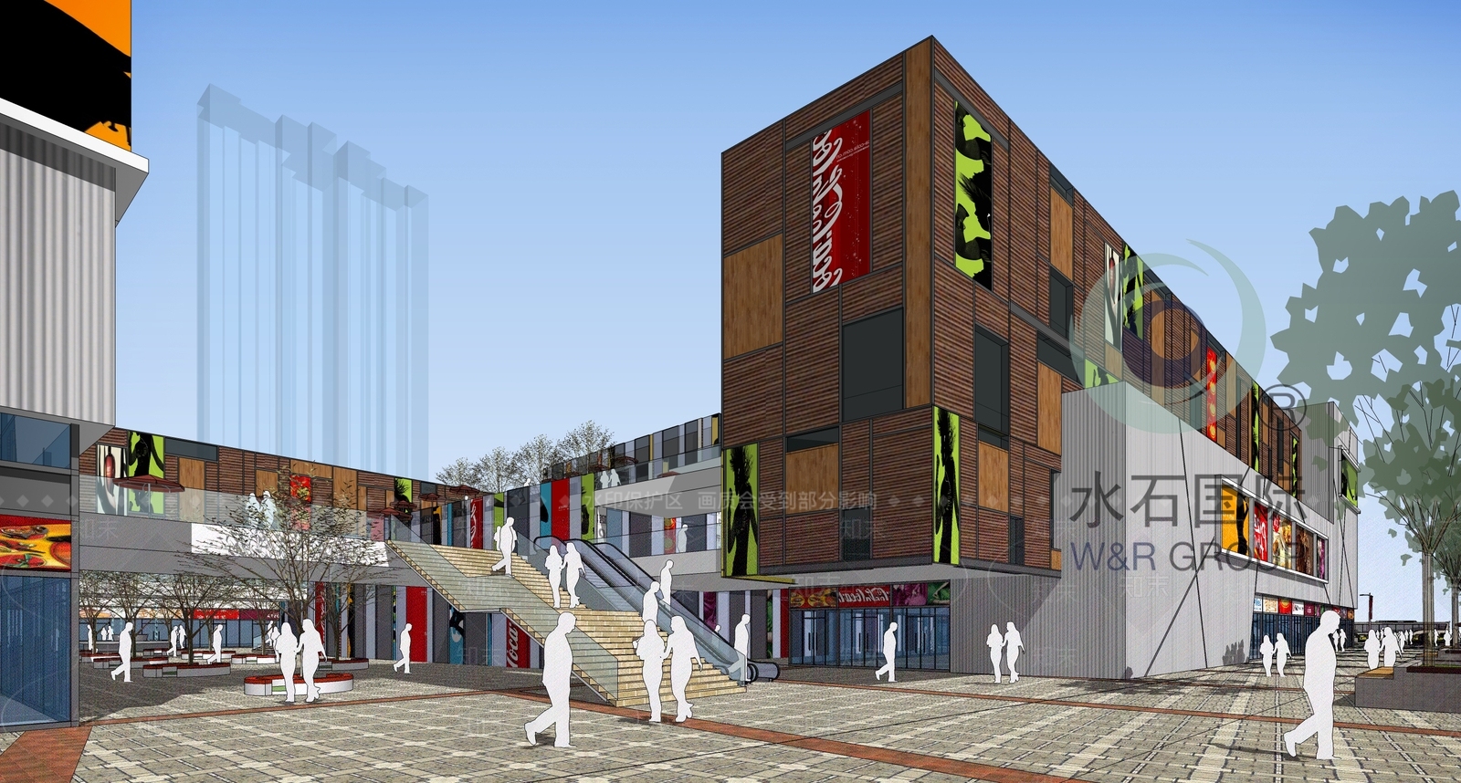 现代商场建筑SU模型下载【ID:1198085946】