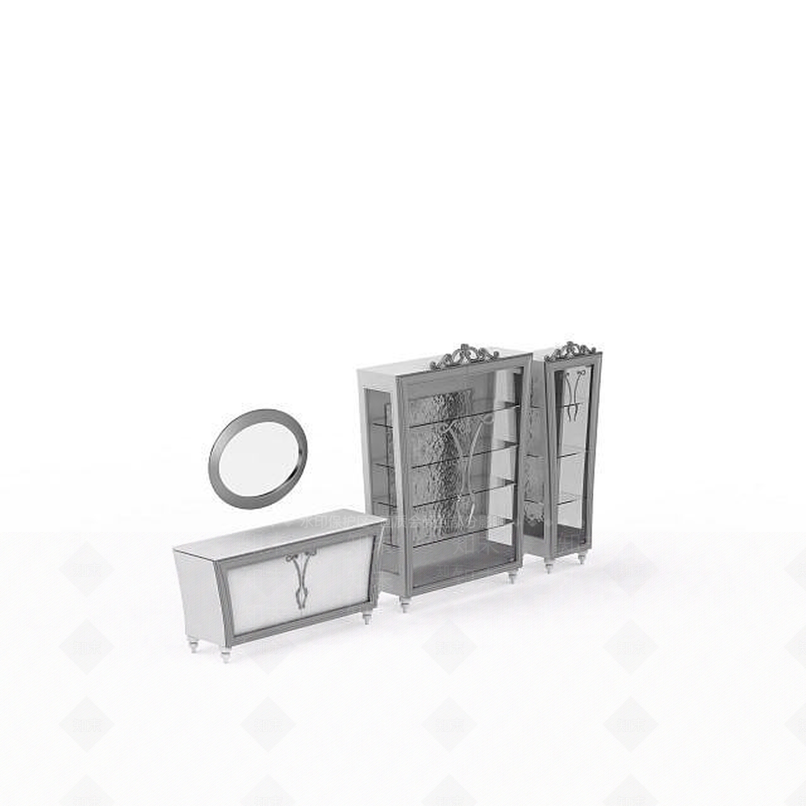 现代衣柜3D模型下载【ID:1199856971】