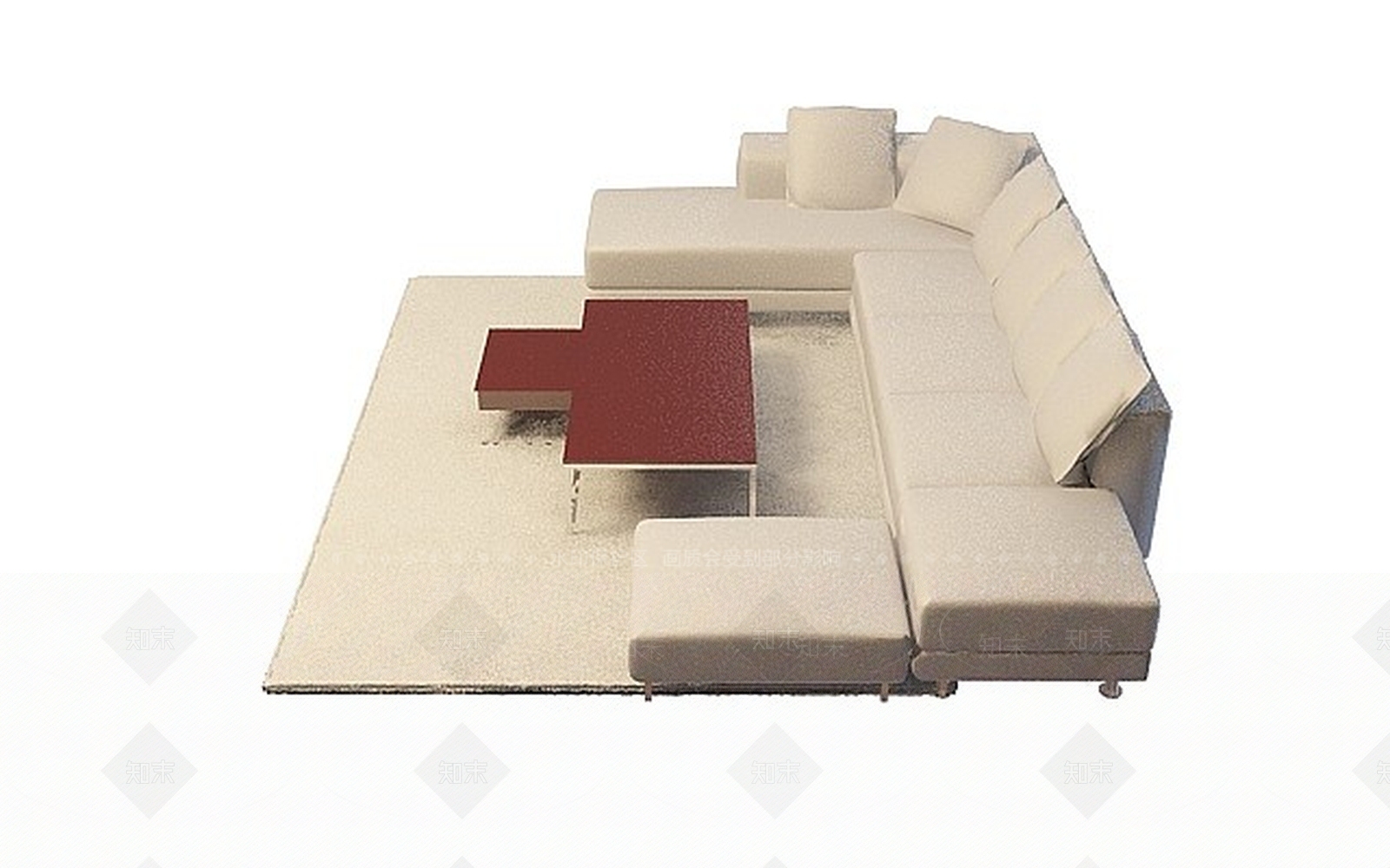 现代沙发组合3D模型下载【ID:1199778214】