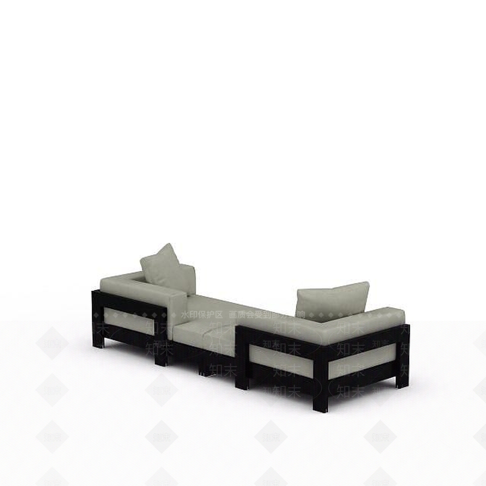 现代双人沙发3D模型下载【ID:1198094166】