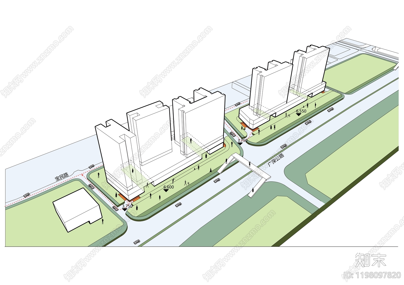 现代办公楼建筑施工图下载【ID:1198097820】