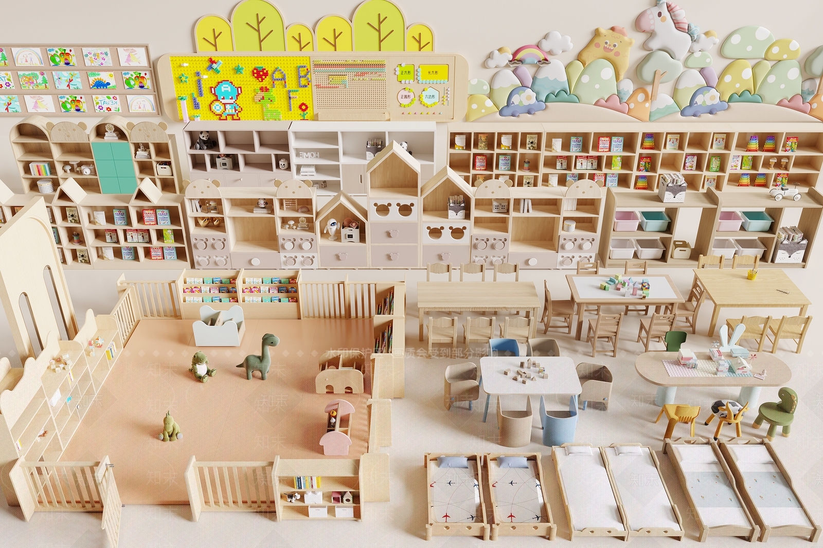 现代幼儿园3D模型下载【ID:1198101782】