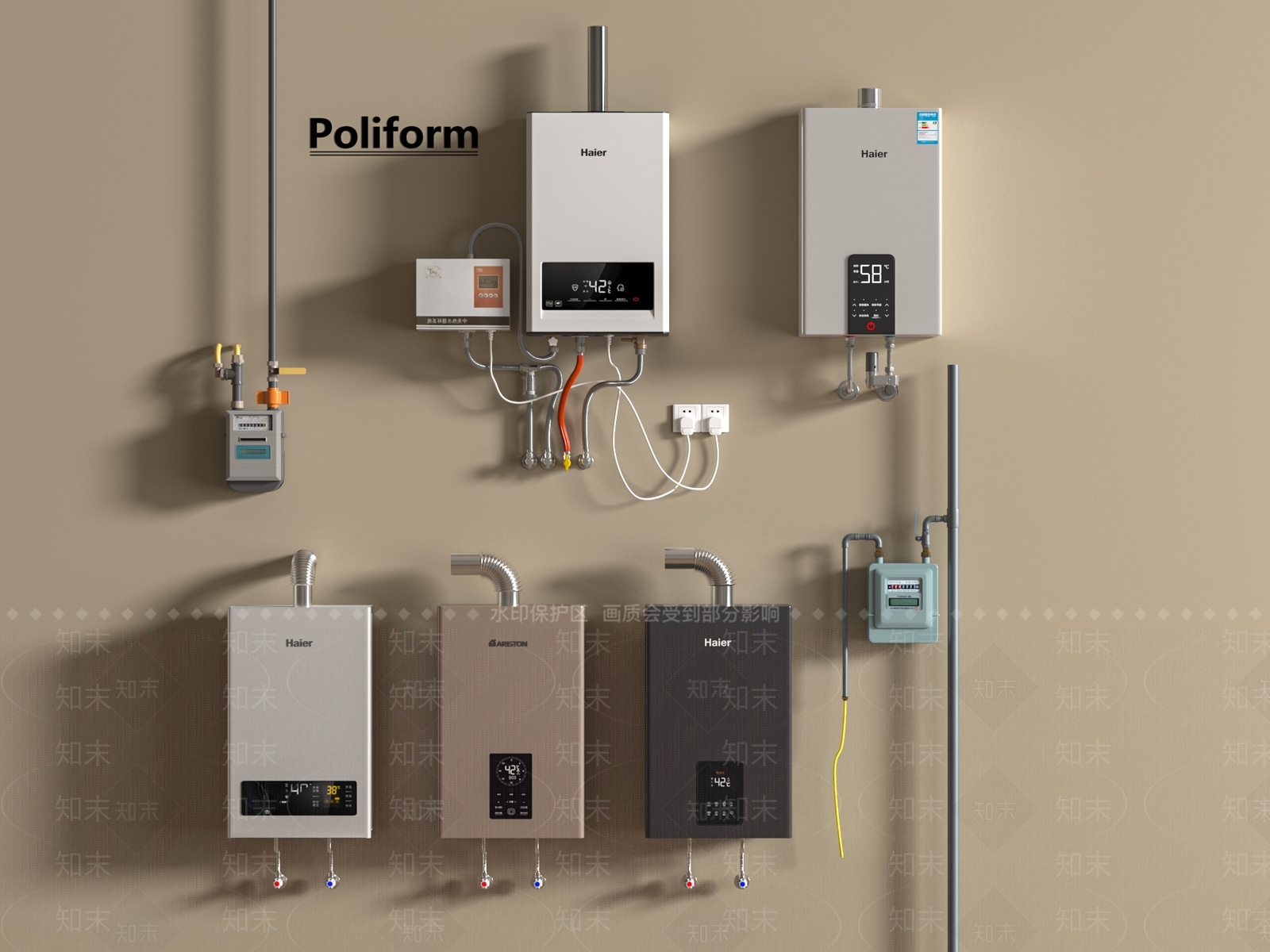 热水器SU模型下载【ID:1198102421】