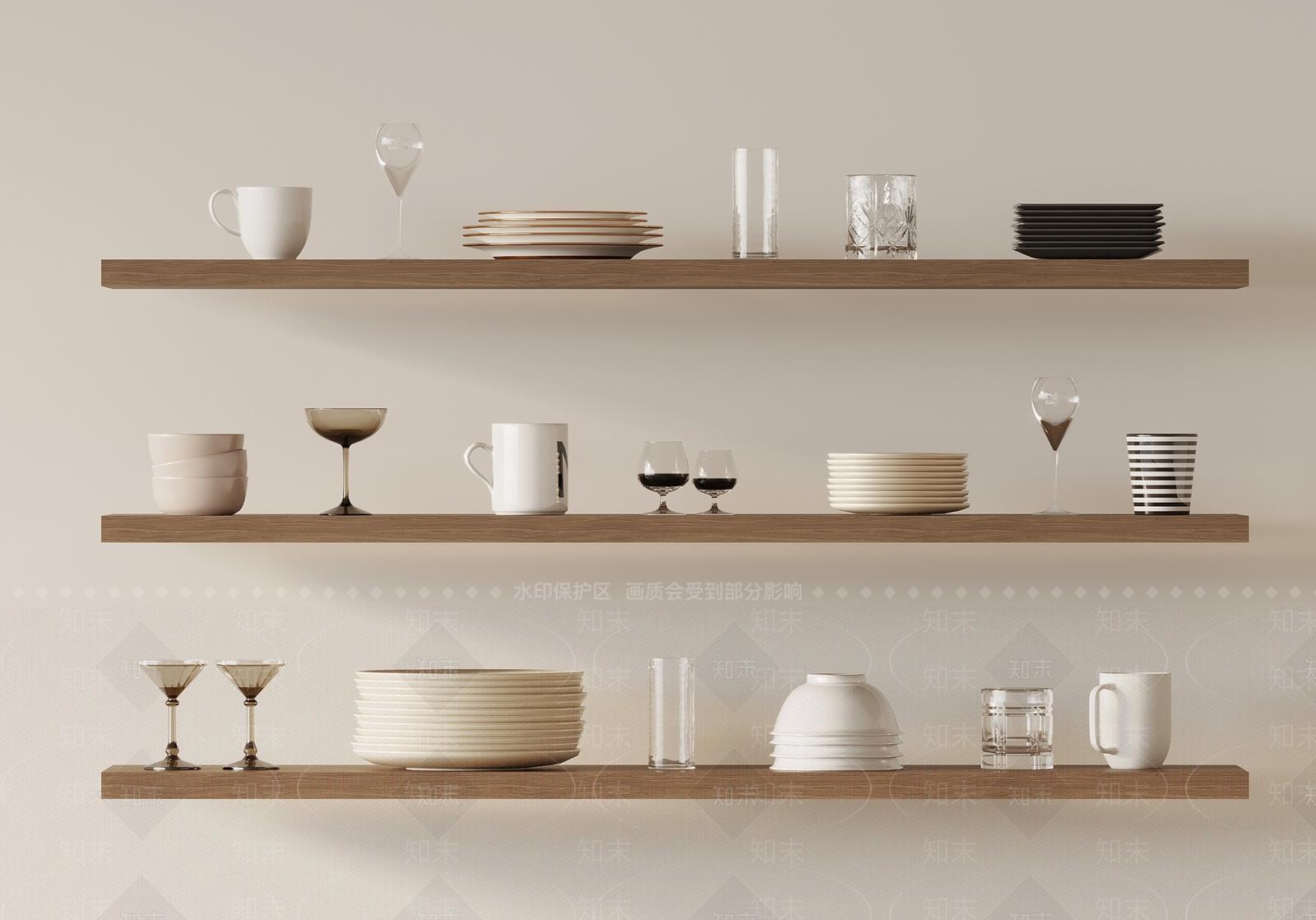 餐具SU模型下载【ID:1198105918】