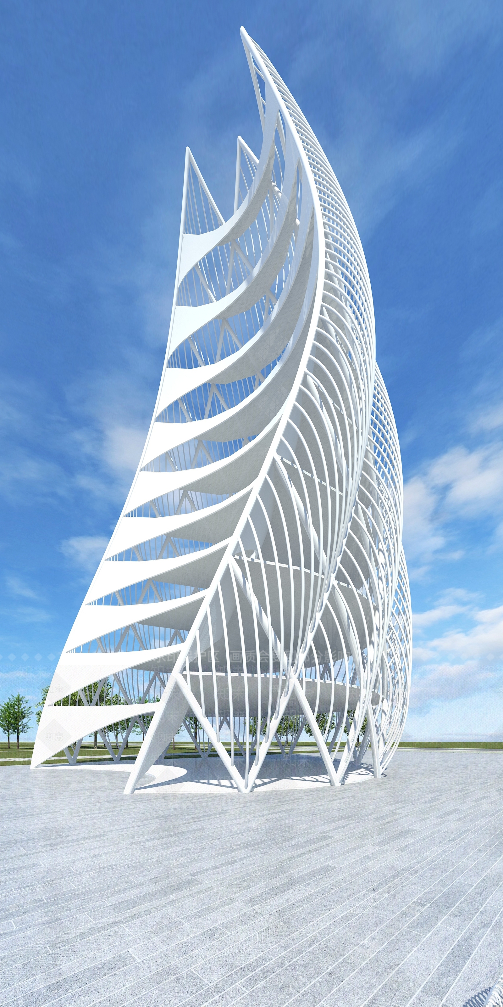 现代艺术风格建筑3D模型下载【ID:1198106671】