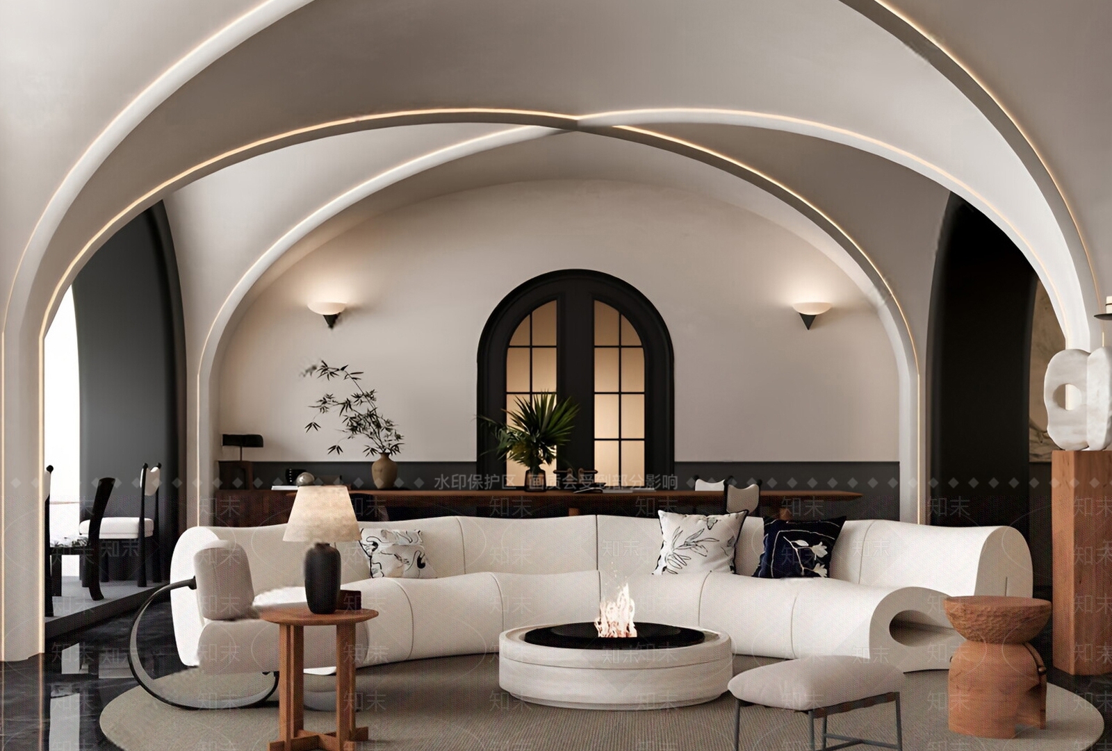 中古酒店大堂SU模型下载【ID:1198107401】