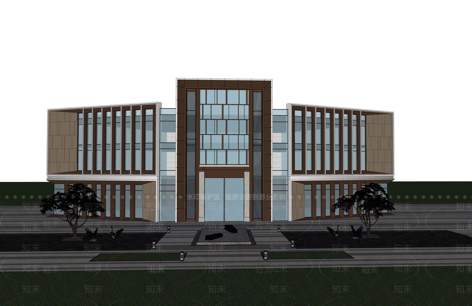 现代小公建SU模型下载【ID:1198109605】
