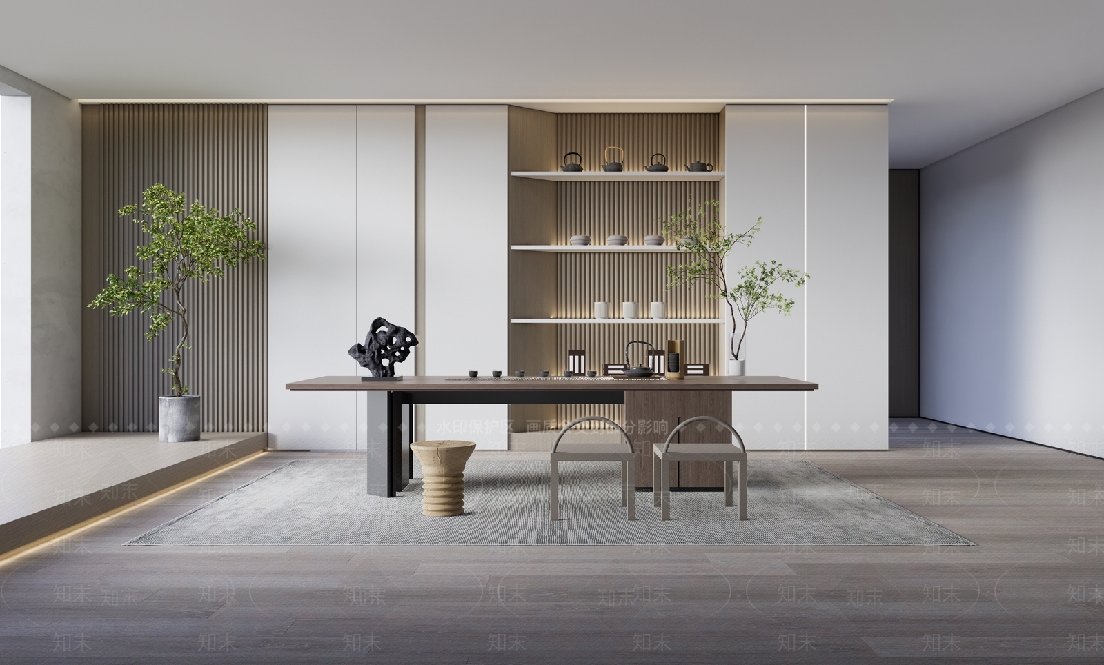 中式茶室SU模型下载【ID:1198109570】