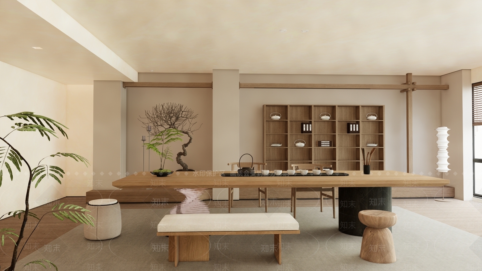 中式茶室SU模型下载【ID:1198112590】