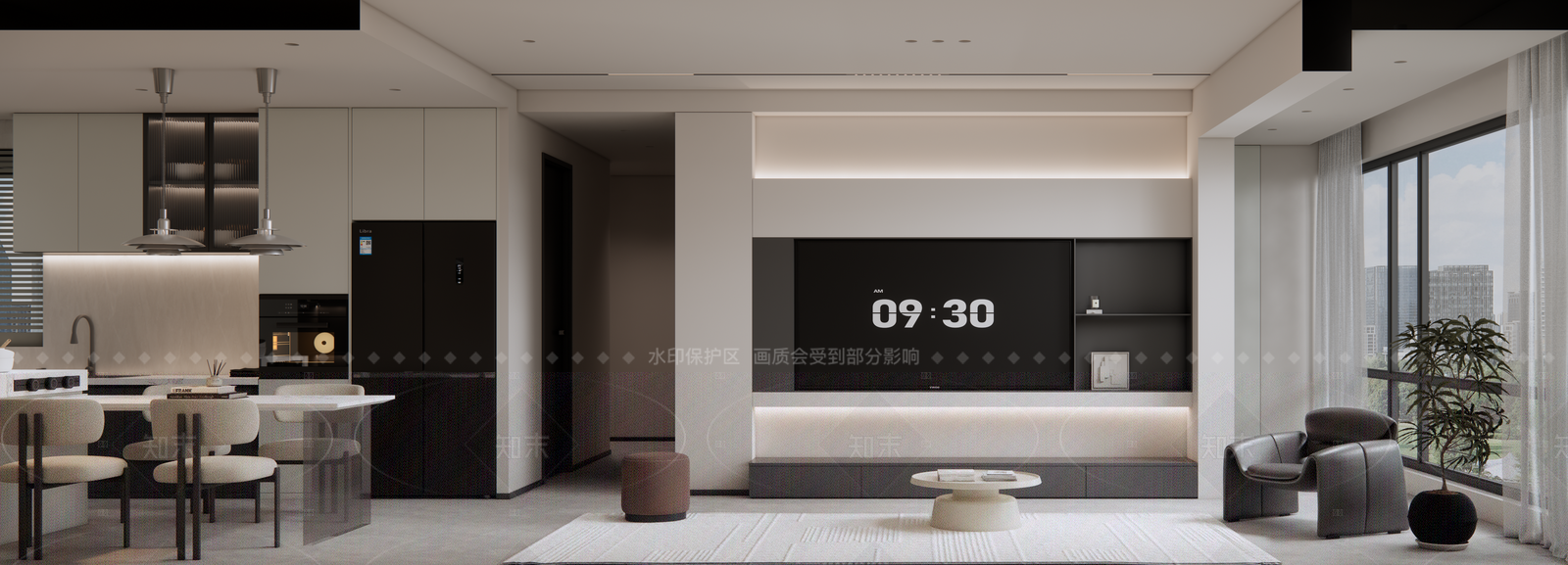 现代家居客厅SU模型下载【ID:1216067876】