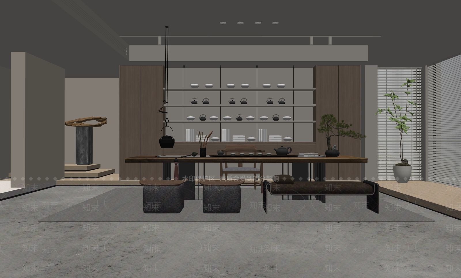 中式茶室SU模型下载【ID:1198112719】