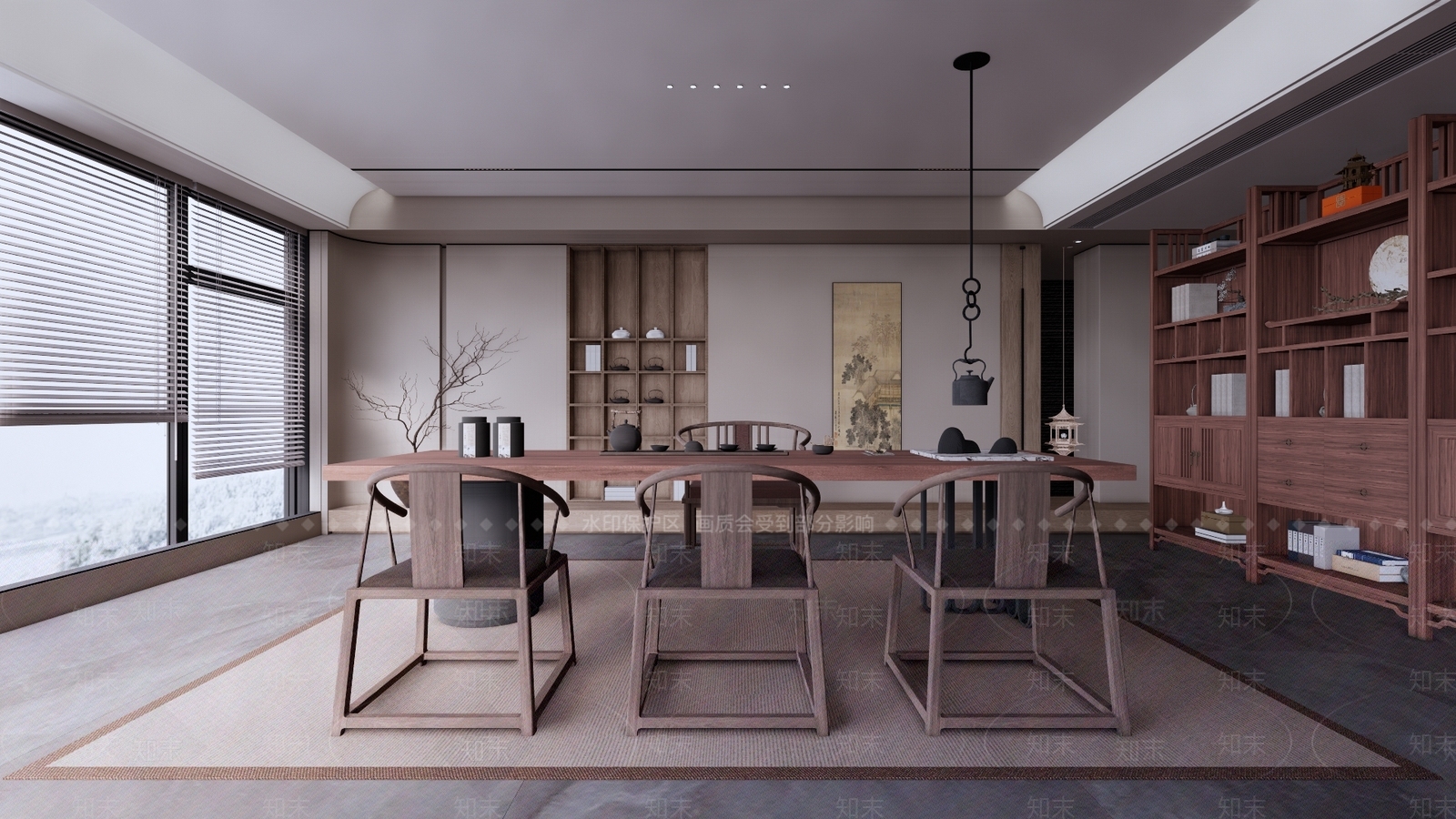 中式茶室SU模型下载【ID:1198113473】