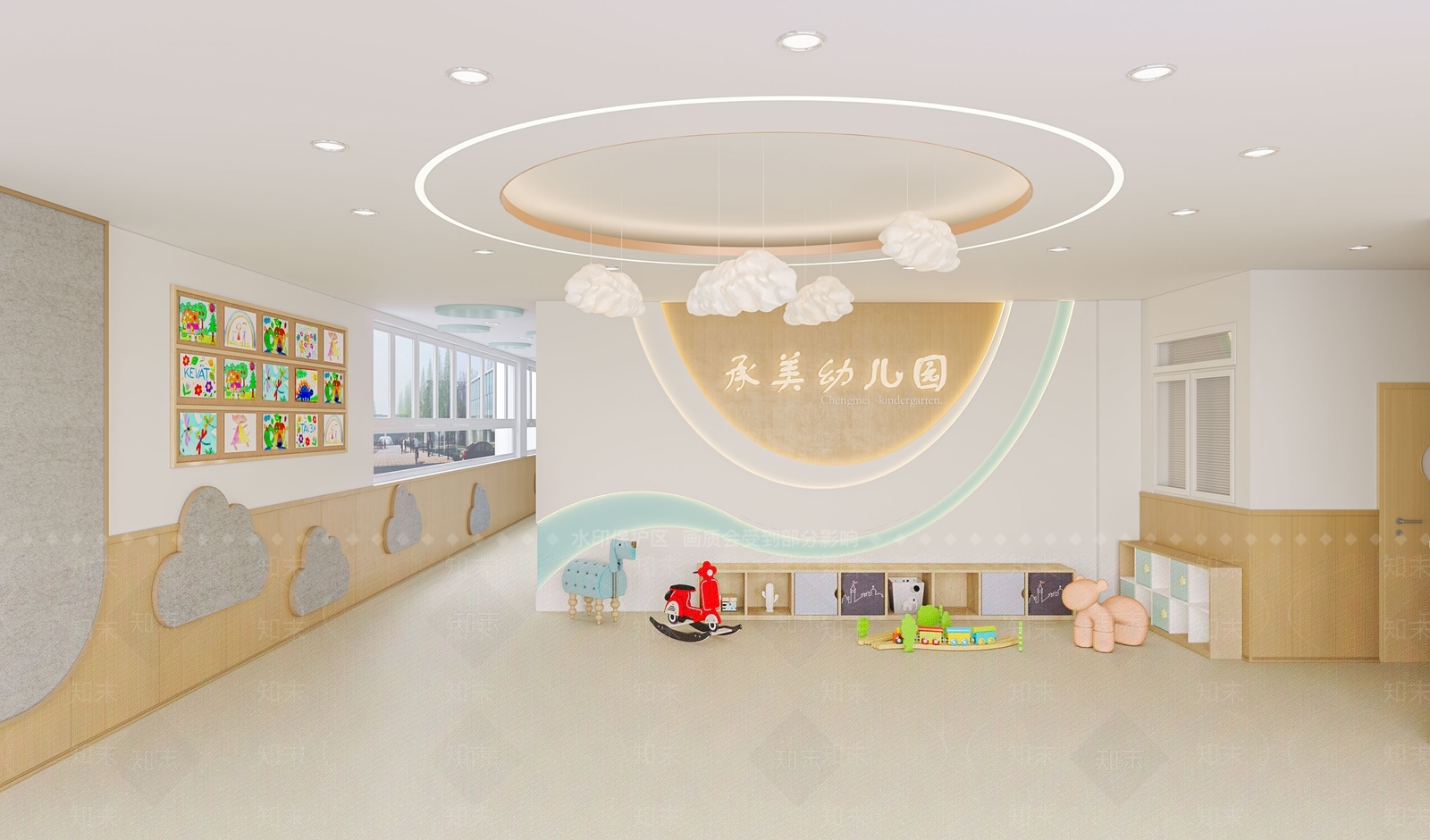 原木幼儿园3D模型下载【ID:1198114218】