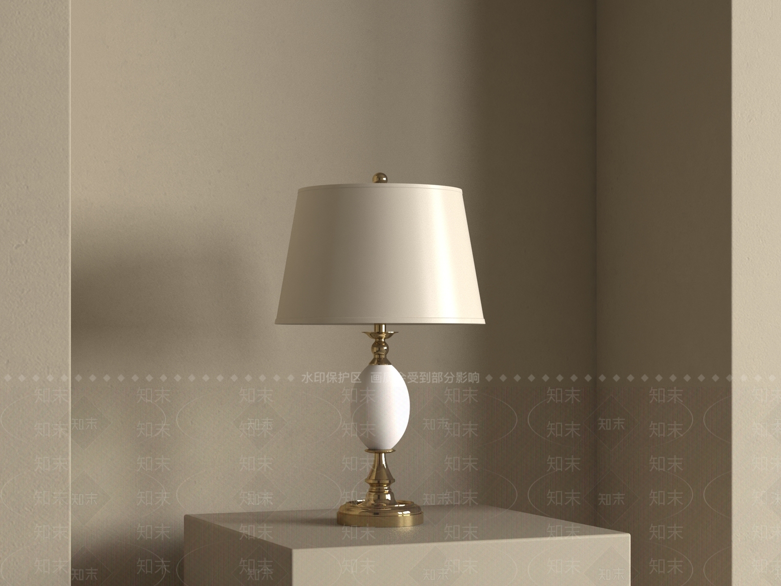 侘寂中古台灯3D模型下载【ID:1198117519】