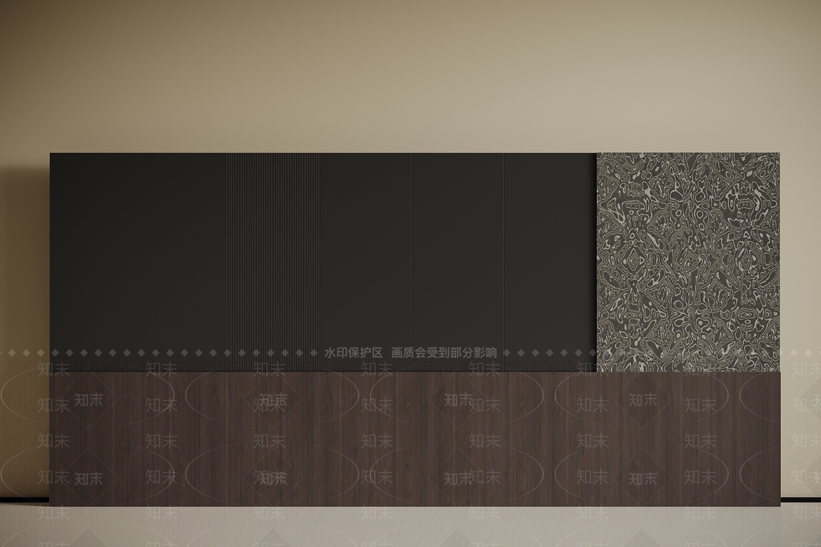 现代意式背景墙SU模型下载【ID:1198117703】