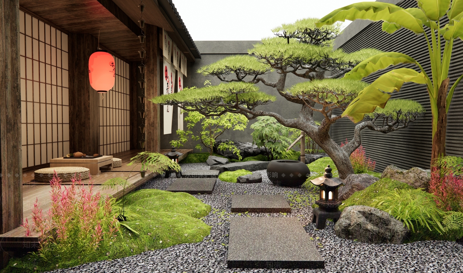 日式庭院3D模型下载【ID:1198118884】