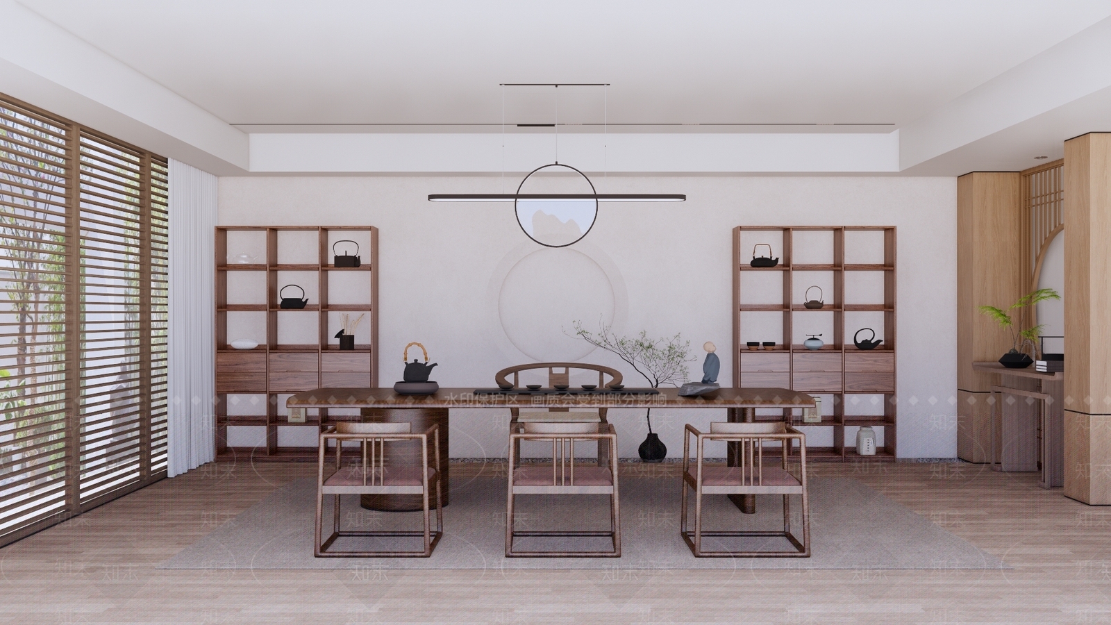 中式茶室SU模型下载【ID:1198118857】
