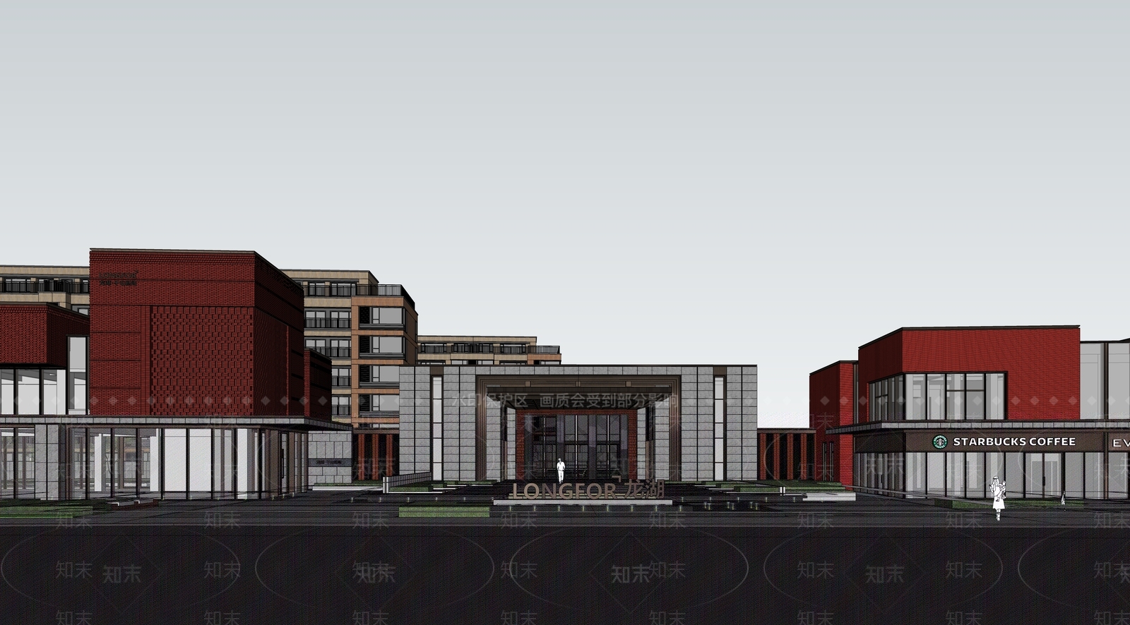 现代工业小区建筑SU模型下载【ID:1198119882】