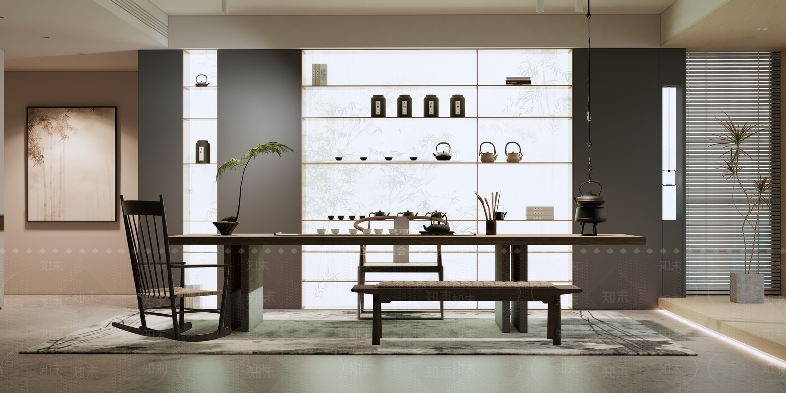 中式茶室SU模型下载【ID:1198122201】