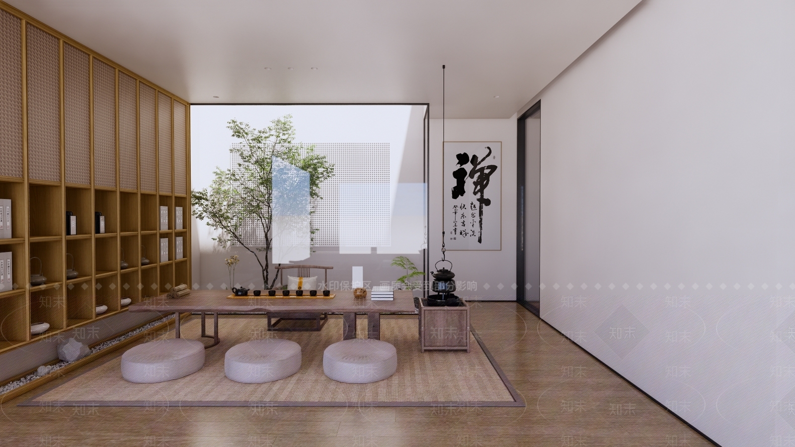 中式茶室SU模型下载【ID:1198122869】