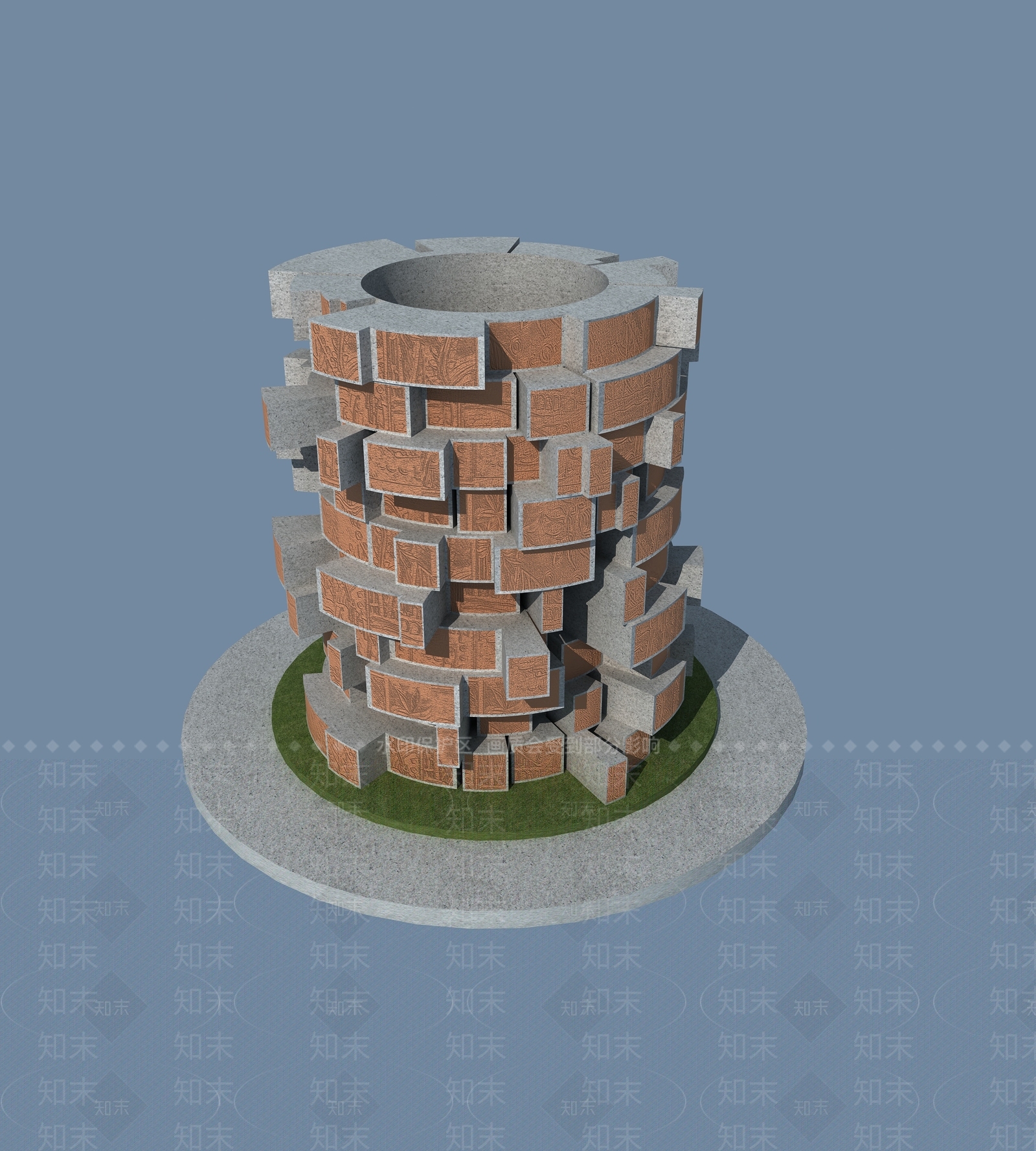 现代景观雕塑3D模型下载【ID:1198124581】