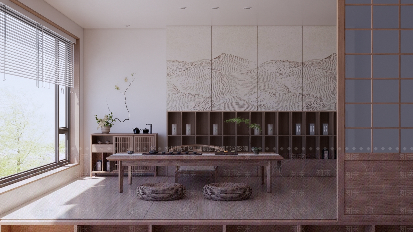 中式茶室SU模型下载【ID:1198125757】