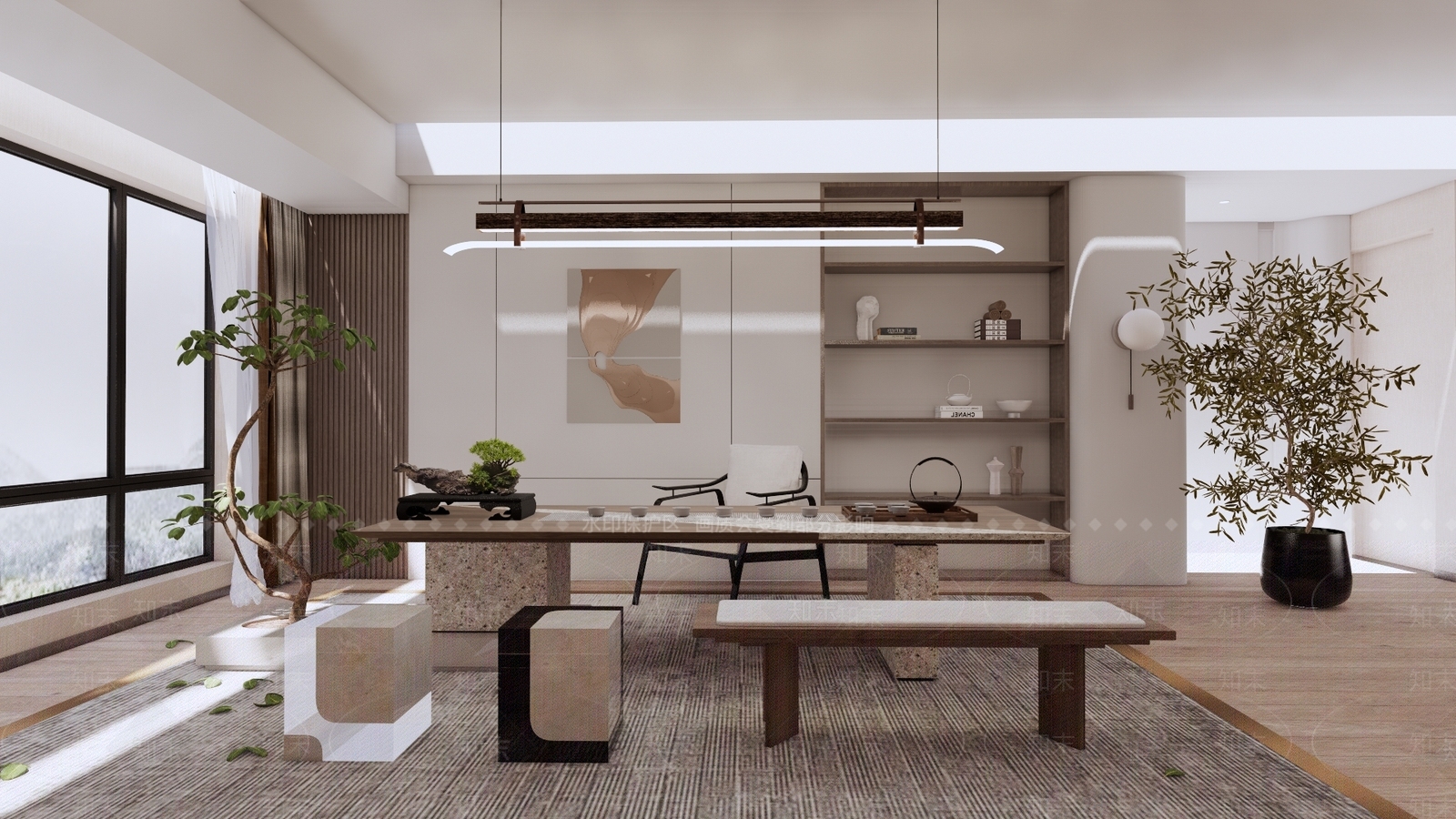 中式茶室SU模型下载【ID:1198126477】