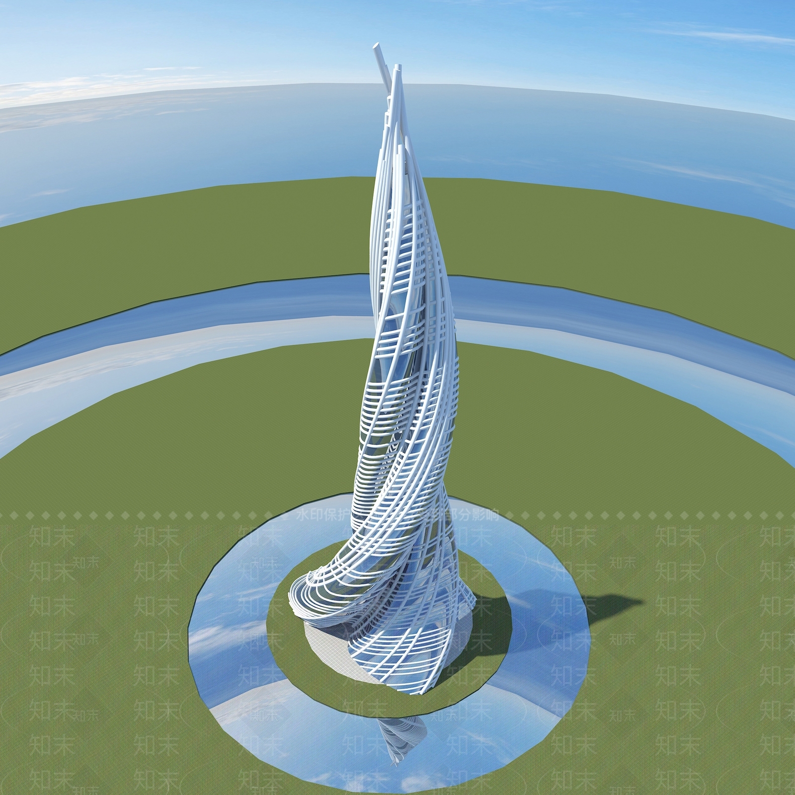 现代艺术风格建筑3D模型下载【ID:1198126566】