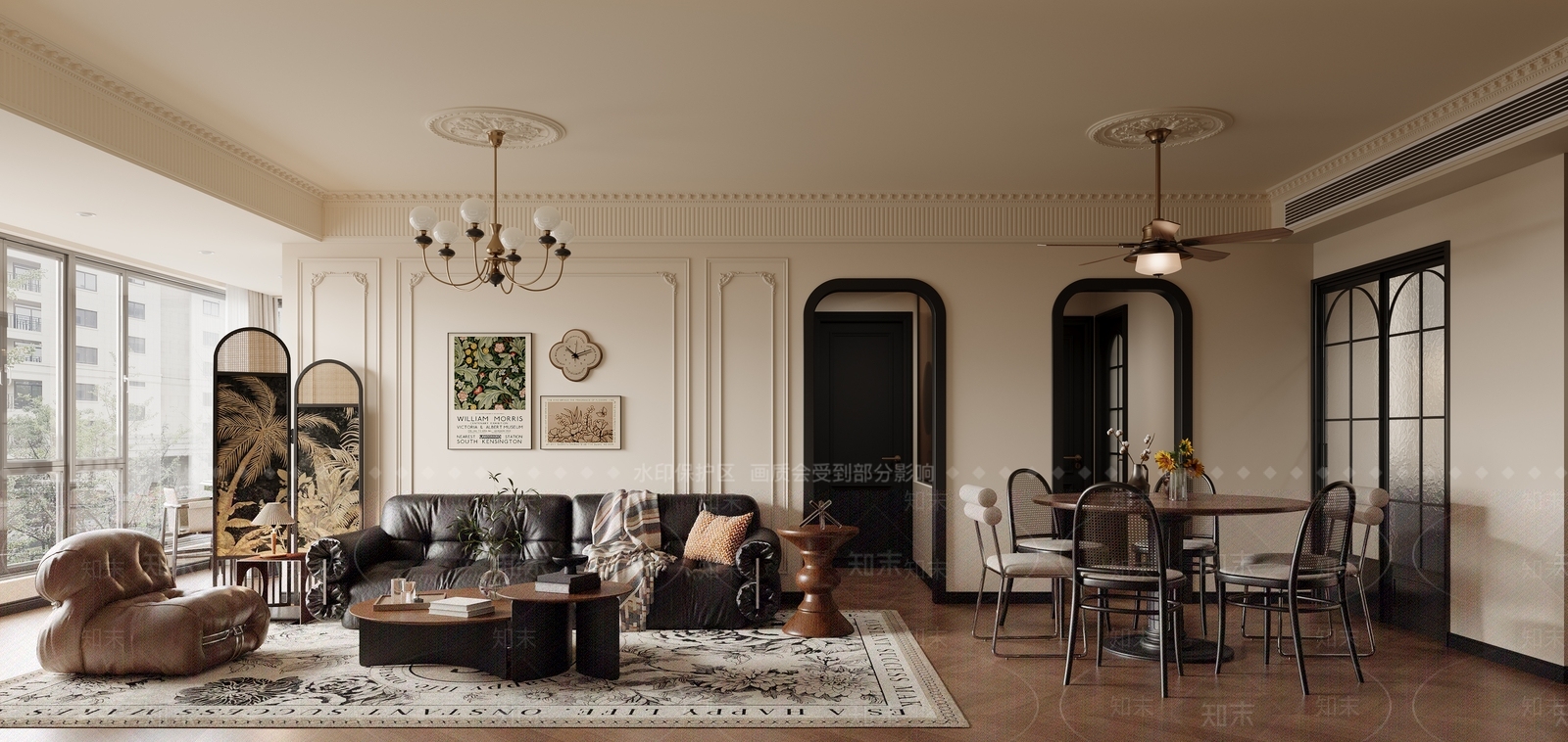 法式复古客餐厅3D模型下载【ID:1199105666】