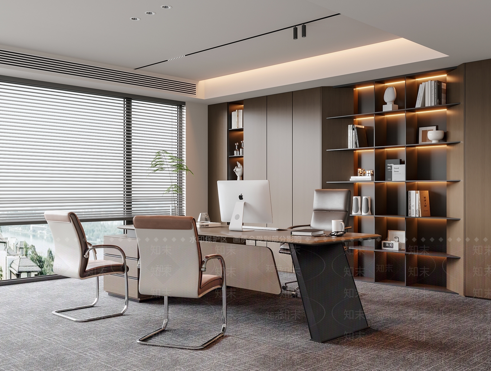 现代意式经理办公室SU模型下载【ID:1198133572】