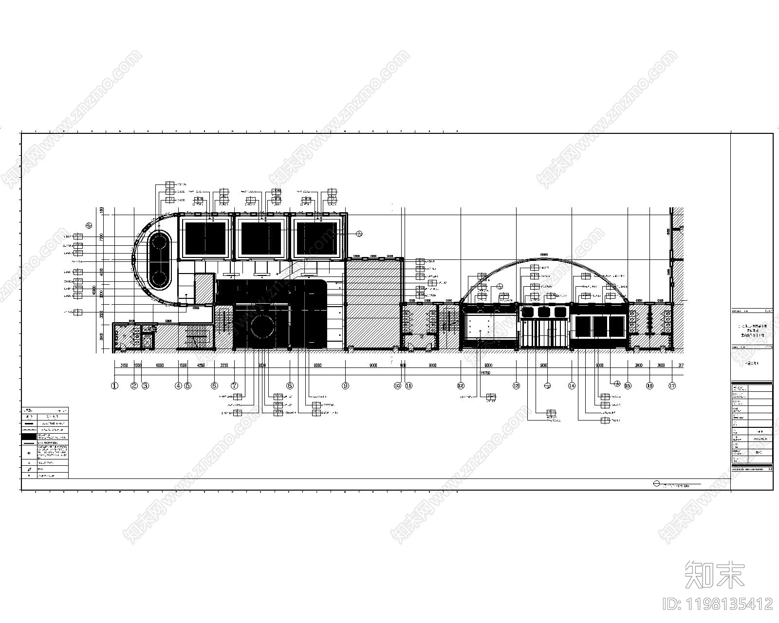 现代学校cad施工图下载【ID:1198135412】