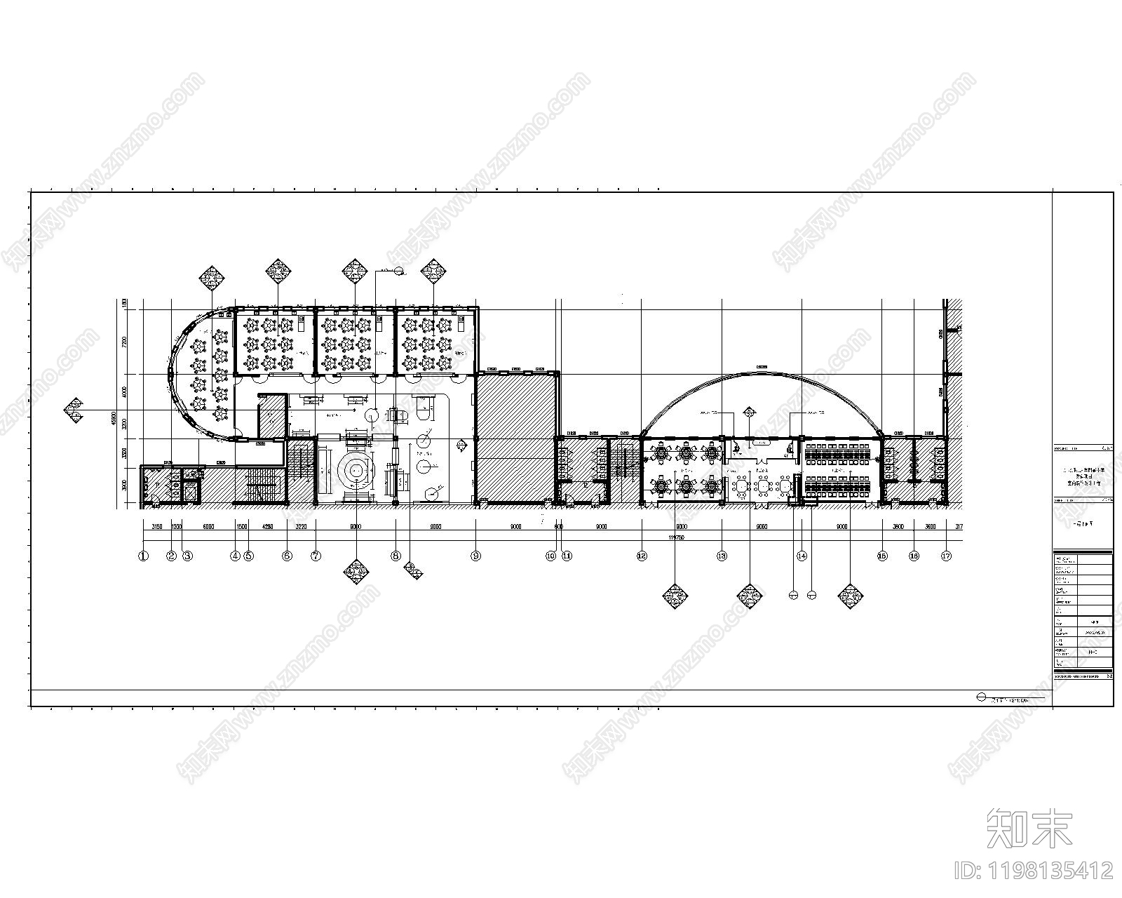 现代学校cad施工图下载【ID:1198135412】