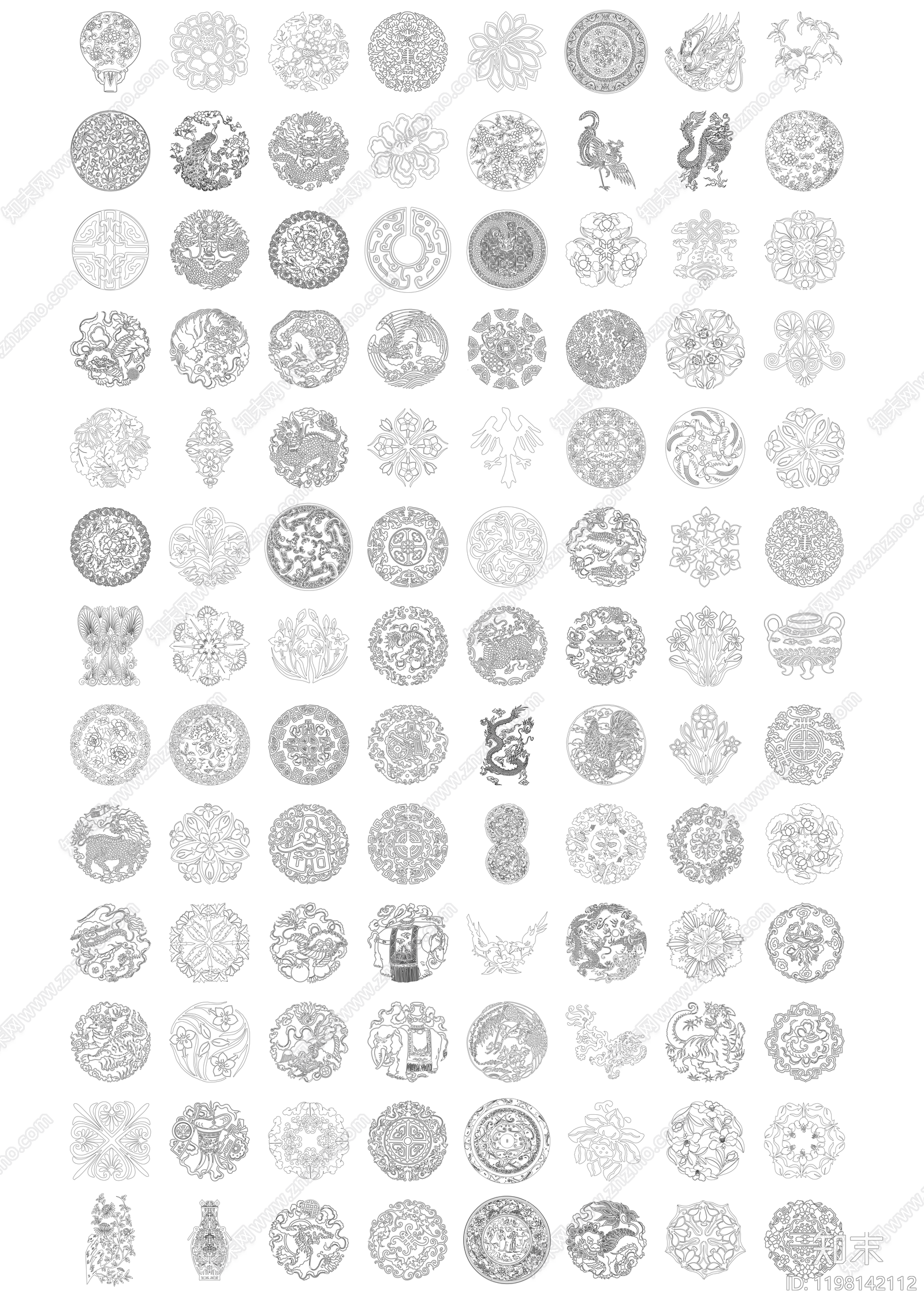 新中式其他图库施工图下载【ID:1198142112】