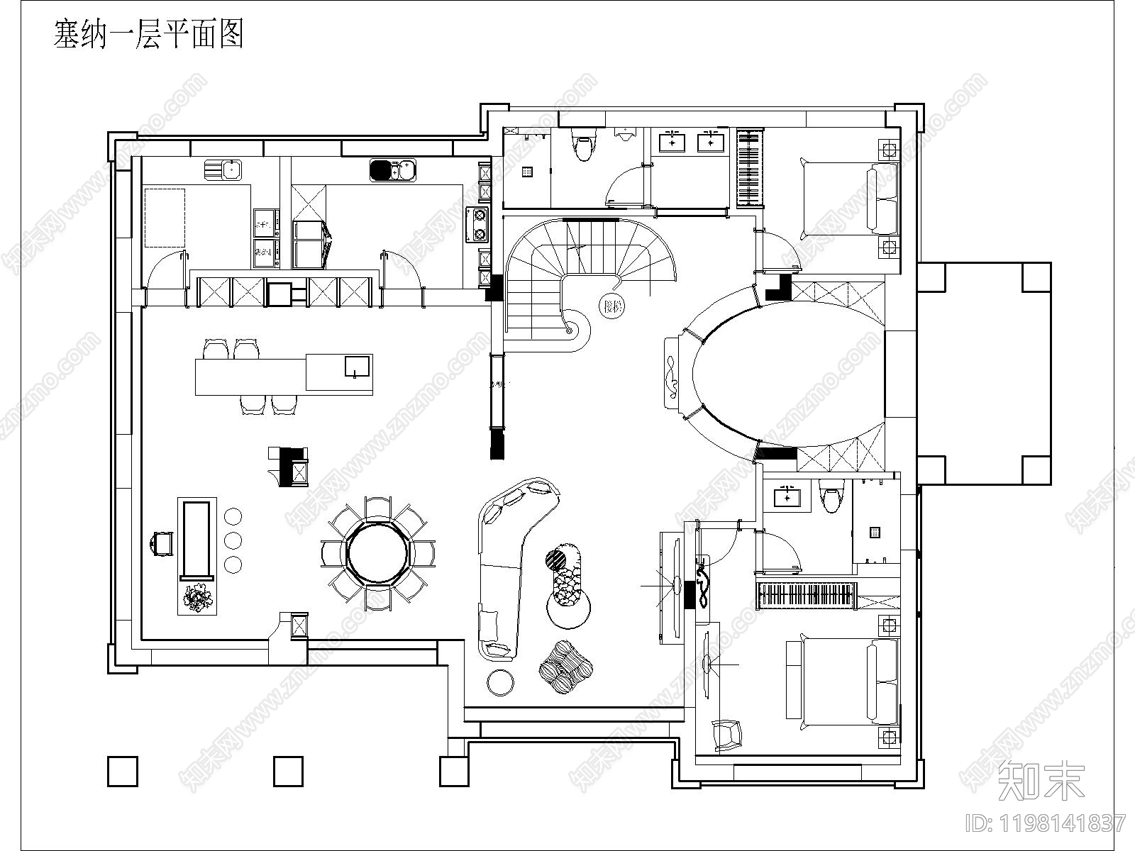 建筑平面布置图施工图下载【ID:1198141837】