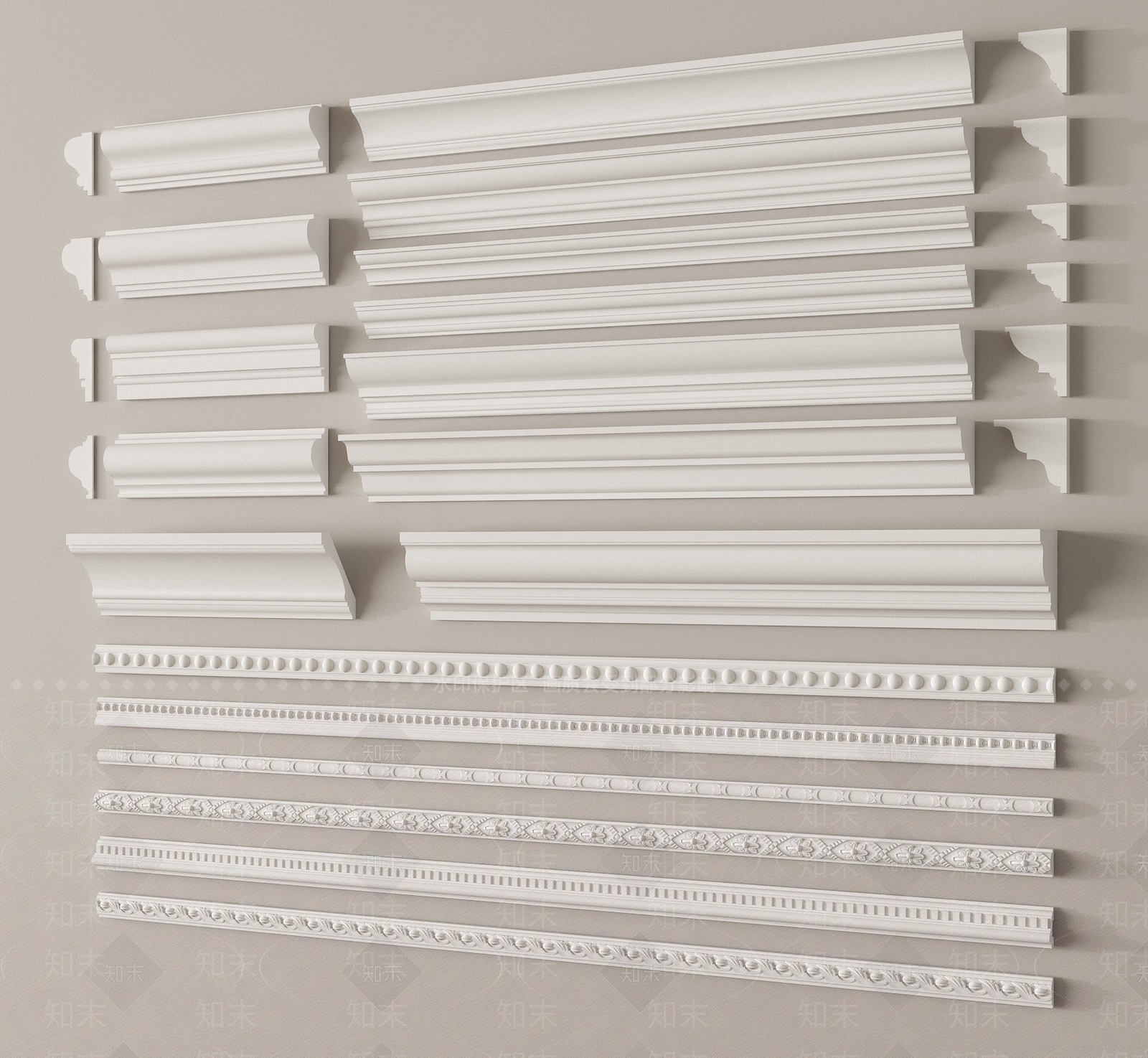 法式线条3D模型下载【ID:1198146180】