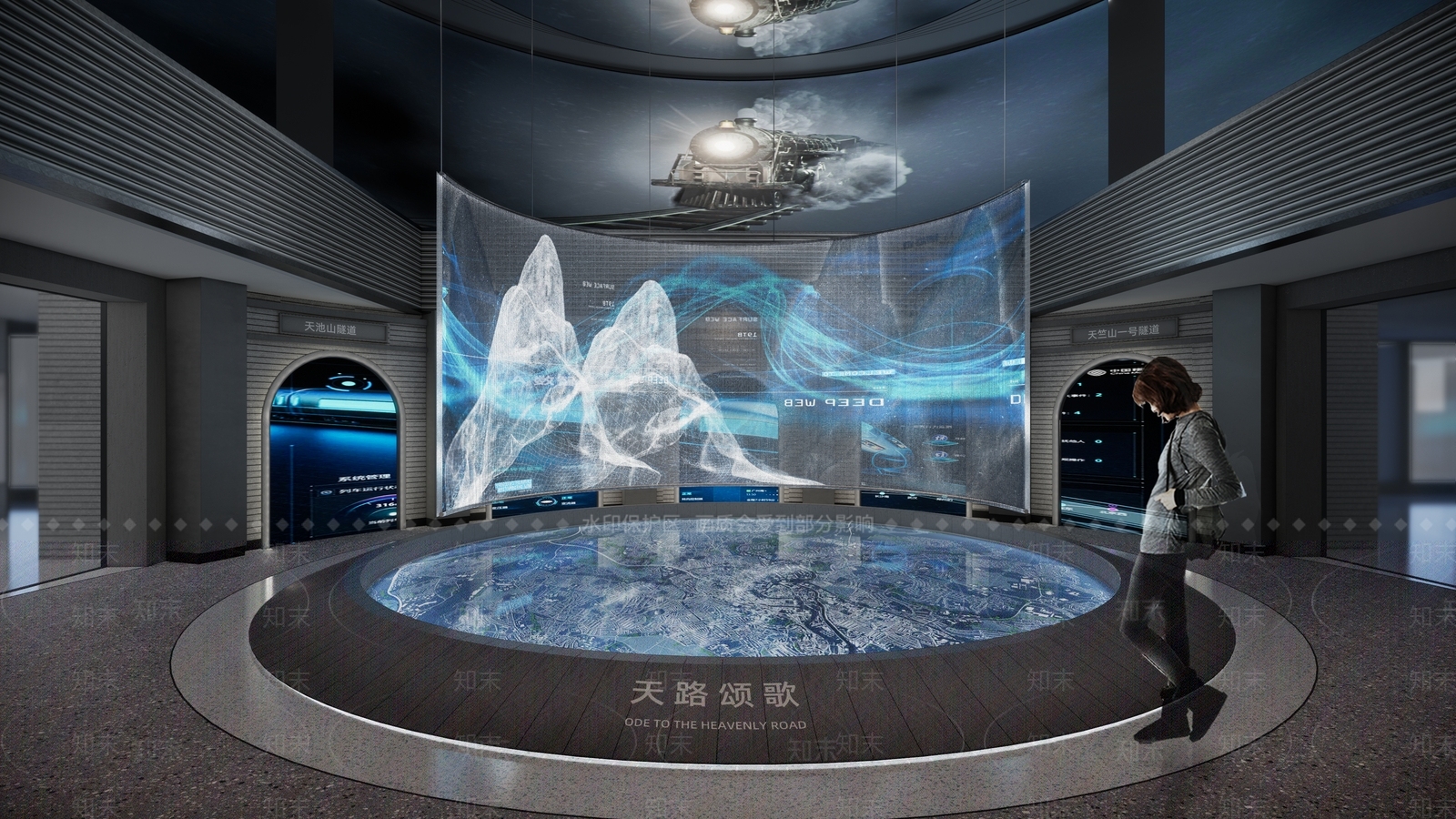 现代博物馆展厅SU模型下载【ID:1198147819】