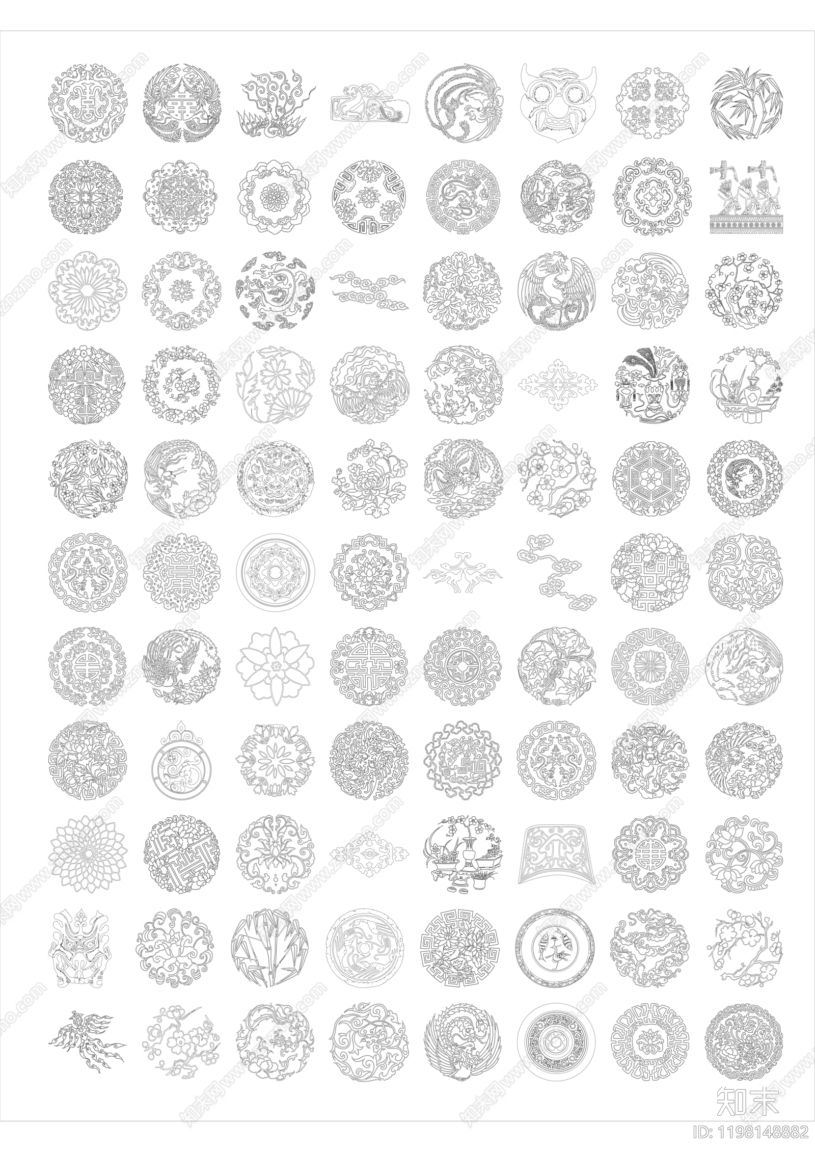 新中式其他图库施工图下载【ID:1198148882】